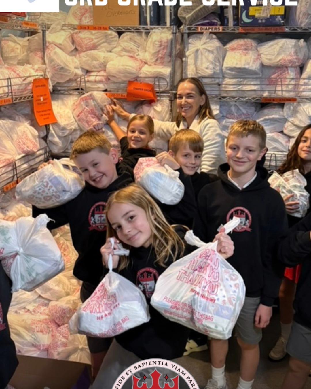🌟 PROJECT HOPE AT STM — FAITH IN ACTION, SERVICE IN MOTION 🌟
At St. Thomas More Catholic School, Project HOPE is more than a program — it’s a core part of who we are. HOPE stands for Helping Other People Everyday, and every grade level participates in meaningful service projects throughout the year. Our goal is simple: teach students to live the Gospel, recognize the needs of others, and become leaders who serve with compassion, empathy, and joy. As we begin a new week at STM, we are practicing the virtue of gratitude — grateful for the ability to serve, to give, and to make a meaningful impact in our community.
This month, our 3rd graders partnered with @northwestchildrensoutreach, an organization dedicated to supporting children in crisis throughout the Portland metro area and beyond. Their mission is powerful: to bridge the gap between community generosity and the essential needs of children facing hardship. They ensure kids have diapers, clothing, toiletries, and the basics many of us take for granted — all delivered with dignity and care.
Our students stepped up in a big way.
With determination and teamwork, the 3rd graders helped pack nearly 1,000 diapers for families in need. Every bundle they prepared means comfort, relief, and support for a child in our community.
Through service like this, STM students learn:
• Responsibility and teamwork
• Empathy and compassion
• The impact of small acts of kindness
• How to live their faith through everyday actions
We are so proud of their hearts, their hustle, and their commitment to making a difference. 💛🐾
📣 Want your child to grow in faith, character, and confidence? Join us at the STM Open House!
📅 Sunday, January 11
⏰ 11:30 AM – 1:30 PM
📍 St. Thomas More Catholic School
👉 Register today! Link in bio @st.thomasmorepdx
Find Their Place. Build Their Future.