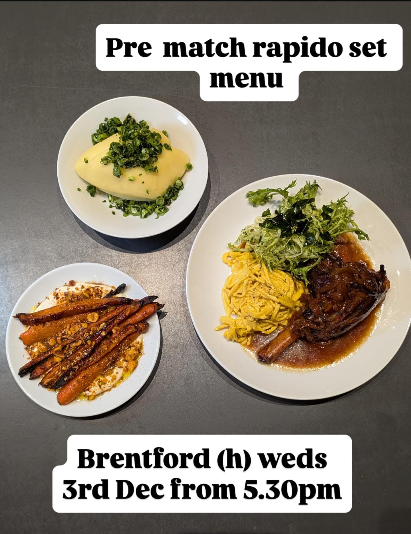 £30pp for two small plates and one large. We’ll be open earlier from 5.30pm as well. I’d book in! We’ll get you served rapido, so no pre match dash down the hill. Next week for the Brentford match we’ve braised lamb shank, dukkah carrots & mash.
www.frankscanteen.com/arsenal
#arsenal
@franks_evenings @frankscanteen
