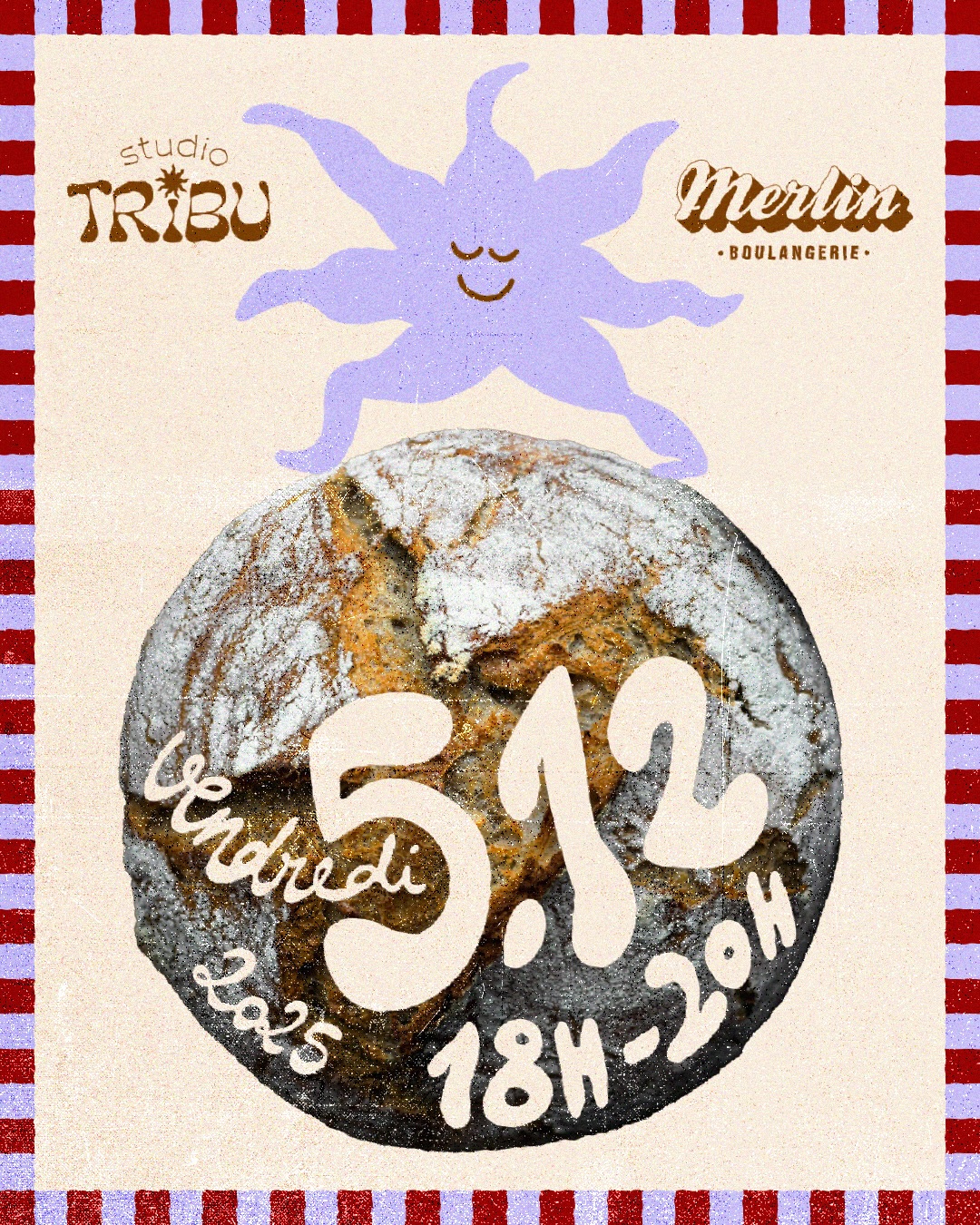 — SAUVE LA DATE —
Vendredi 5 décembre (18h - 20h) le @studiotribumarseille & la @boulangerie_merlin t’invitent au lancement du
🥁 PAIN DU YOGI 🥁
Un pain super-mioum (parole de gourmand.e.s) mais aussi mega sain avec des baies de goji, des noisettes hachées, des flocons d’avoine et de la farine de khorasan et de seigle (sans gluglu). Bref que des bonnes choses pour ton ventre de potit yogi ✨🧘🏾♀️✨
Au programme :
🍞 Bon pain : by @boulangerie_merlin
🤌🏼 Bon miam : tartinades by cheffe @delbiche de la cantine Tribu
🧃 Bon glou : by Château Pompette & softs
🎧 Bon son : playlist homemade
À cette occasion :
pour l’achat d’1 pain du yogi reçoit -10% sur ton cours de yoga
pour l’achat d’1 cours de yoga reçoit -10% sur ton pain du yogi (valable à partir du 5/12)
🔄 And la boucle is bouclée 🔄
Alors à vendredi pro petits gourmands et grands yogis !
🎨 art magique by @laclear_rdt
#boulangerieartisanale #boulangeriemerlin #studiotribu #studiotribumarseille #yogamarseille #savethedate #vendredi5decembre #boulangeriedequartier #marseillemaville #marseillelaplaine #laplainemarseille