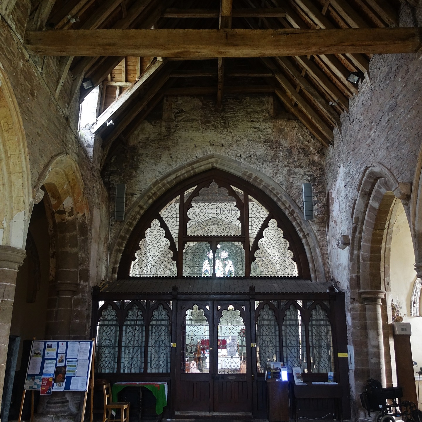 I am not kidding when I say this place oozes atmosphere. 12th-century St Nicholas Church in Grosmont is stripped down with only Flagstone floors and no pews. The roof is the oldest church roof in Wales. It's dim inside, invoking the ages. I swear to you it's worth a visit if you're in the area - it's on the Monnow Valley and 3 Castle's Walk. The tower was originally built by Edmund Crouchback, the second surviving son of King Henry III. It was said that Grosmont Castle and the area were his favourite. Entirely up to you, but I did a short 4-minute video for the Wye Explorer channel entitled: The Ancient Church of St Nicholas, Grosmont | Atmospherics From Down The Ages. I think I captured the atmosphere. Peace out. #grosmont #stnicholas #monnowvalley #monnowvalleywalk #3castleswalk #monmouthsire
