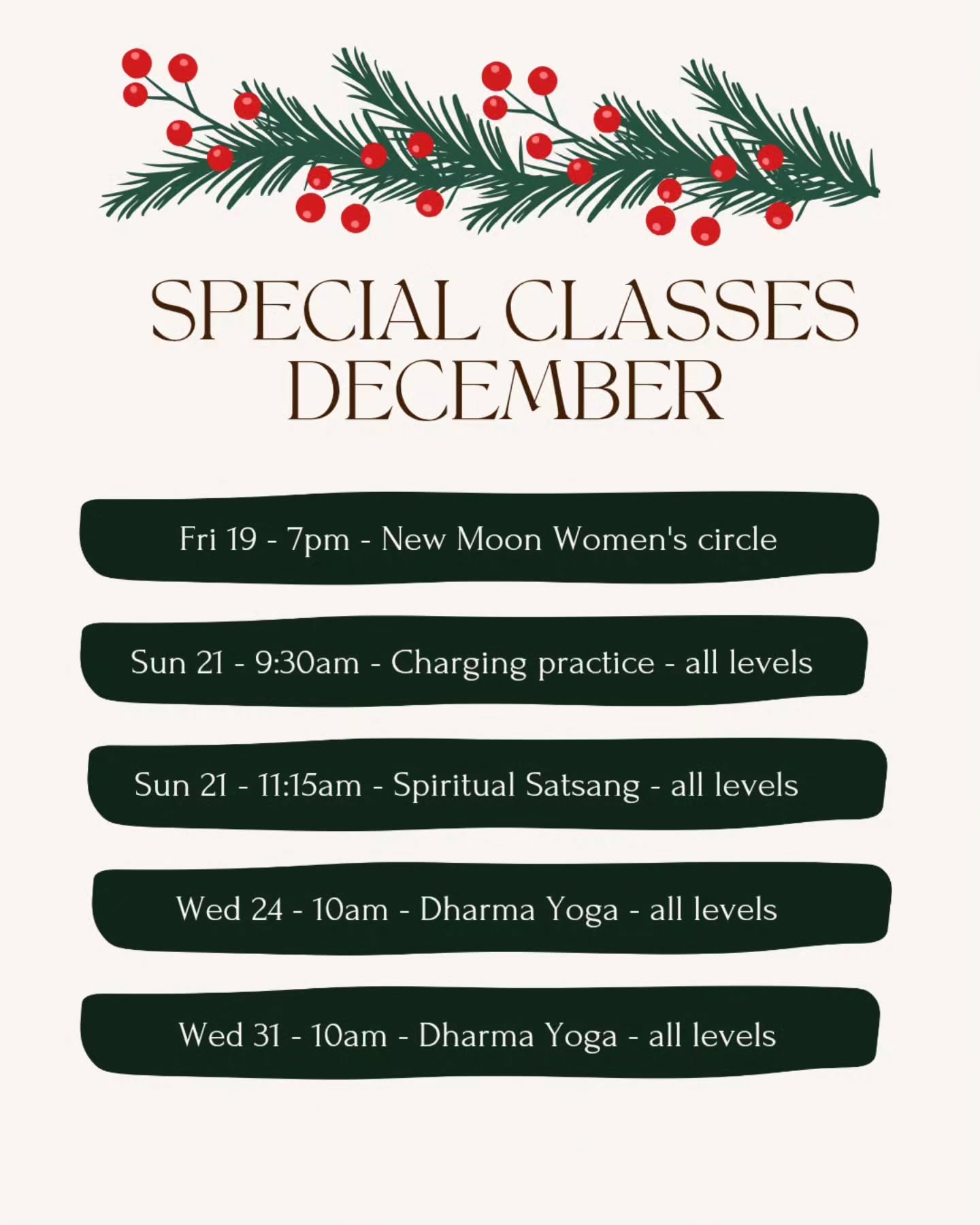 ✨ A Season of Connection at Temple of Yoga ✨
As we move into the heart of the festive season, we’re reminded that yoga is—at its core—about connection.
Connection to breath.
Connection to one another.
Connection to something deeper that guides and grounds us.
This Christmas, we invite you to slow down, soften, and return to what truly matters.
Our temple will be glowing with community, practice, and shared intention, and we’d love for you to be part of it.
🌟 Festive Offerings 🌟
🕉️ Two Special Dharma Yoga Classes
A chance to expand, open, and explore the deeper teachings of yoga.
✨ Satsang
Gather in truth, chant, reflect, and sit in collective stillness.
🌙 Women’s Circle
A nurturing space for reflection, sharing, and feminine wisdom.
❄️ Winter Social
Warm drinks, good company, and the simple joy of being together.
Let this season be more than busy schedules and bright lights—let it be a time to reconnect with yourself and your community.
We can’t wait to share this sacred time with you.
🕯️ All are welcome.
Booking link in bio.
#TempleOfYoga #ChristmasYoga #DharmaYoga #Satsang #WomensCircle #YogaCommunity #Connection #WinterSoulTime #FestivePractice #banbury #banburywellness #banburytown #banburyshire #yogabanbury