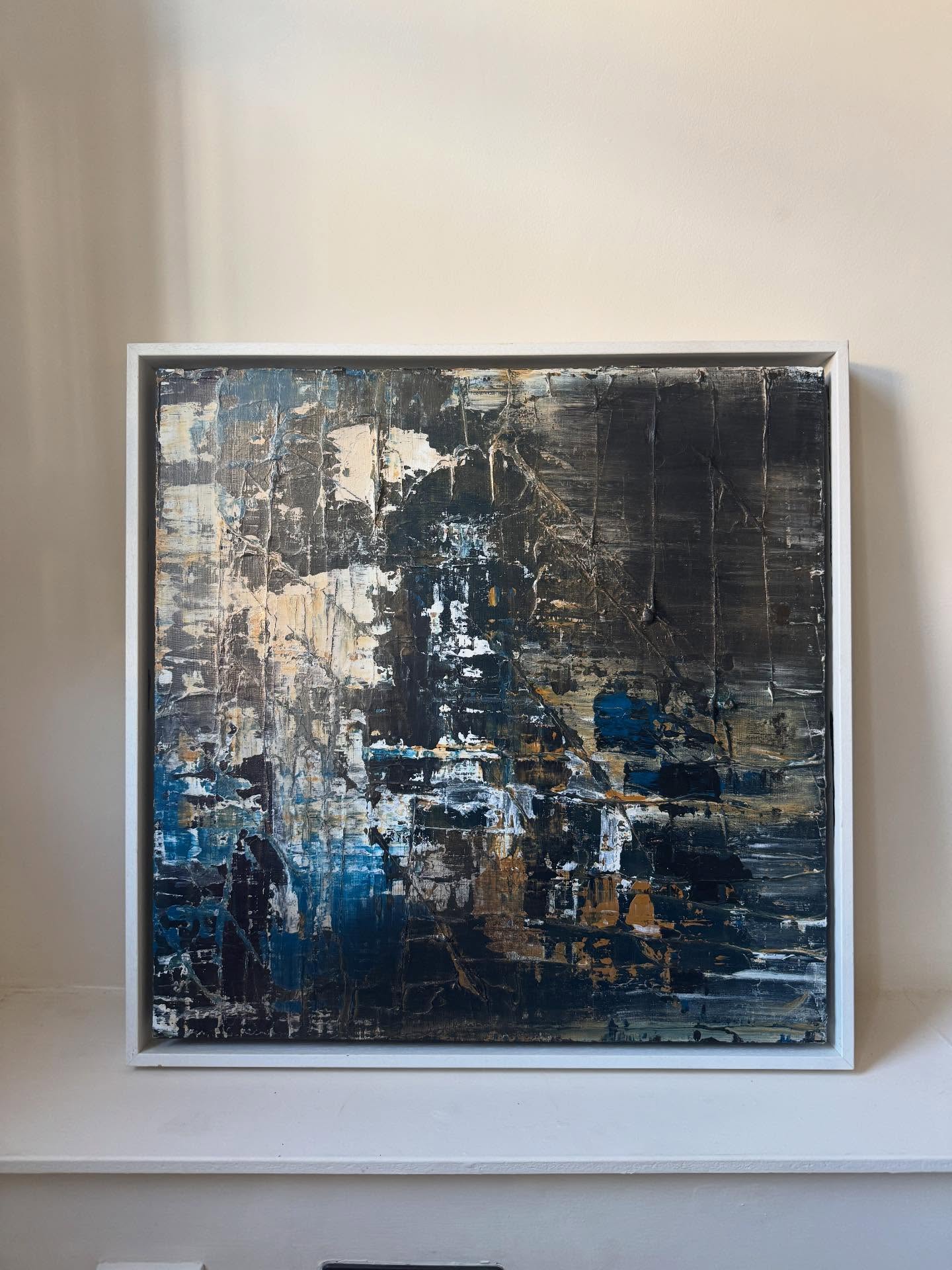 First in the studio sale is CHAOS 60 x 60cm box tray framed acrylic on canvas
£400 ex delivery