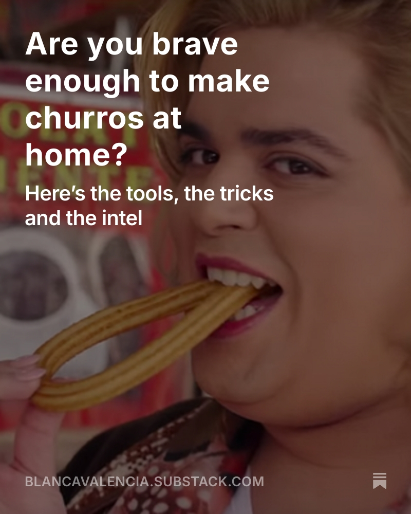 This week has had me obsessed about churros. Just how hard is it to make them at home?
The tools, tricks and intel of making and of course eating churros.
And what is Spain's funniest television moment featuring churros....@paquitasalasps ❤️
Read at Link in Bio
And Subscribe if you haven't yet!
#churros #spanishchurros #spanishfood #spain #churrosconchocolate #churrera
