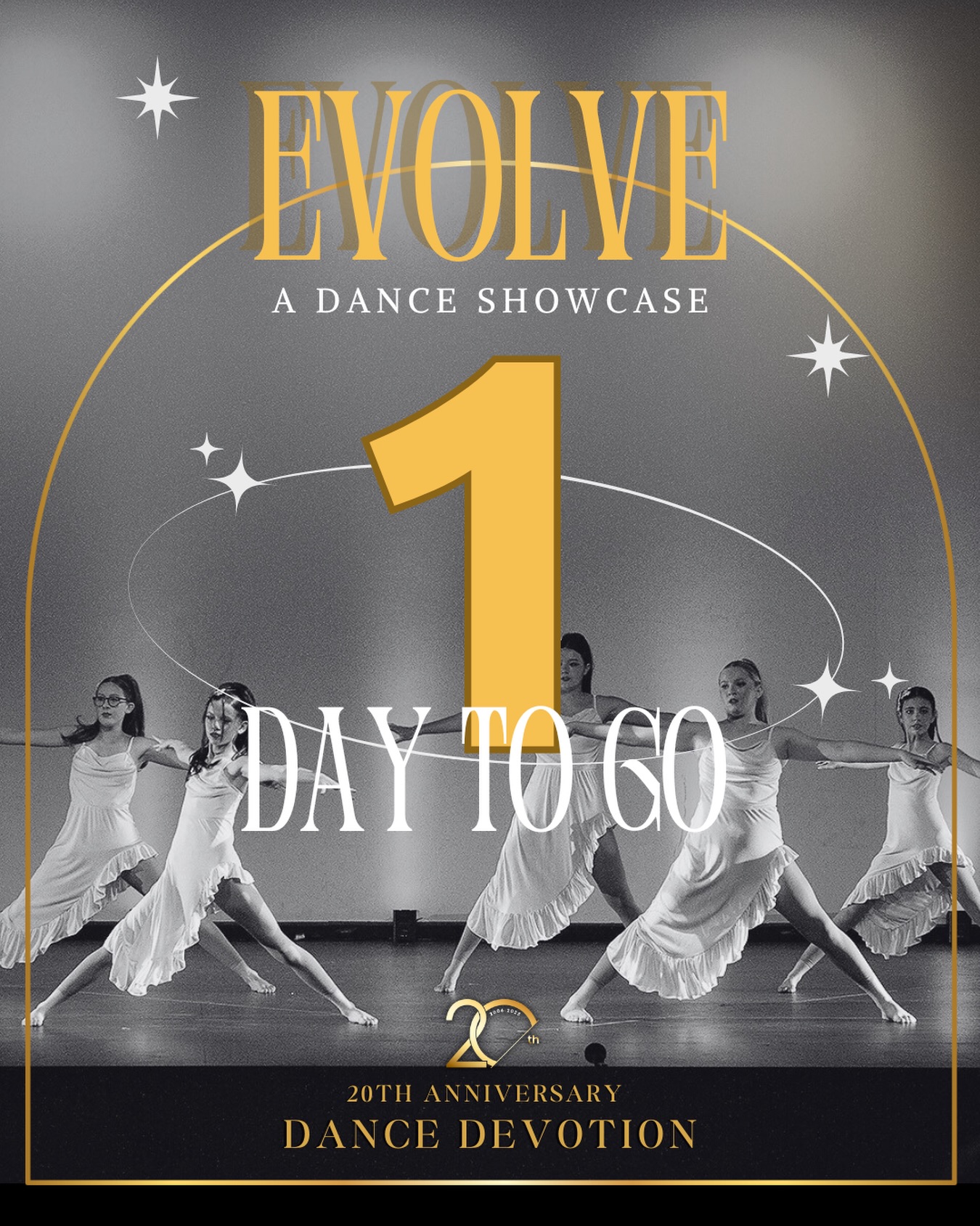 Just 1 Sleep to Go ✨
Tomorrow, our dancers step into the spotlight for our 20th anniversary showcase.
The growth, the hard work, the late nights, the rehearsals, the magic.. it all leads to this moment.
We are so proud of every single dancer.
See you at EVOLVE and READY SET PARTY 🎉 💛
