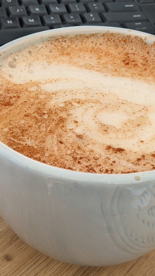 I normally drink an Americano however sometimes I want something a little extra.
This morning I used cinnamon, and vanilla extract for flavoring, and steamed low-fat milk providing some extra nutrients and about 4 grams of protein.
Another addition I do sometimes is add some cocoa powder.
Cinnamon and cocoa are full of antioxidants and as long as you do not have an intolerance or allergy, milk is good for you.
Way healthier than what you would get in a coffee shop AND less expensive.