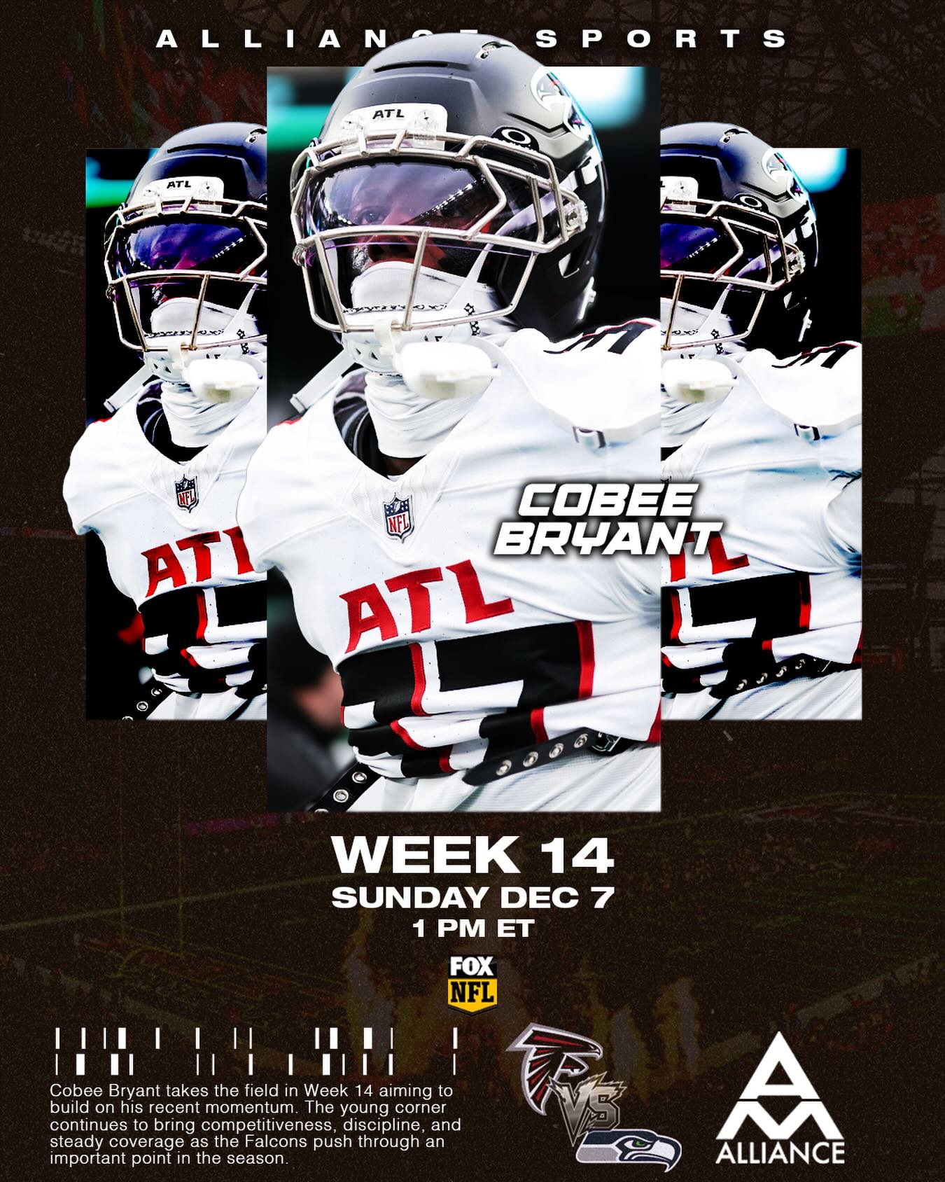 @cobeebryant2 looks to keep the momentum rolling as he enters Week 14 📈