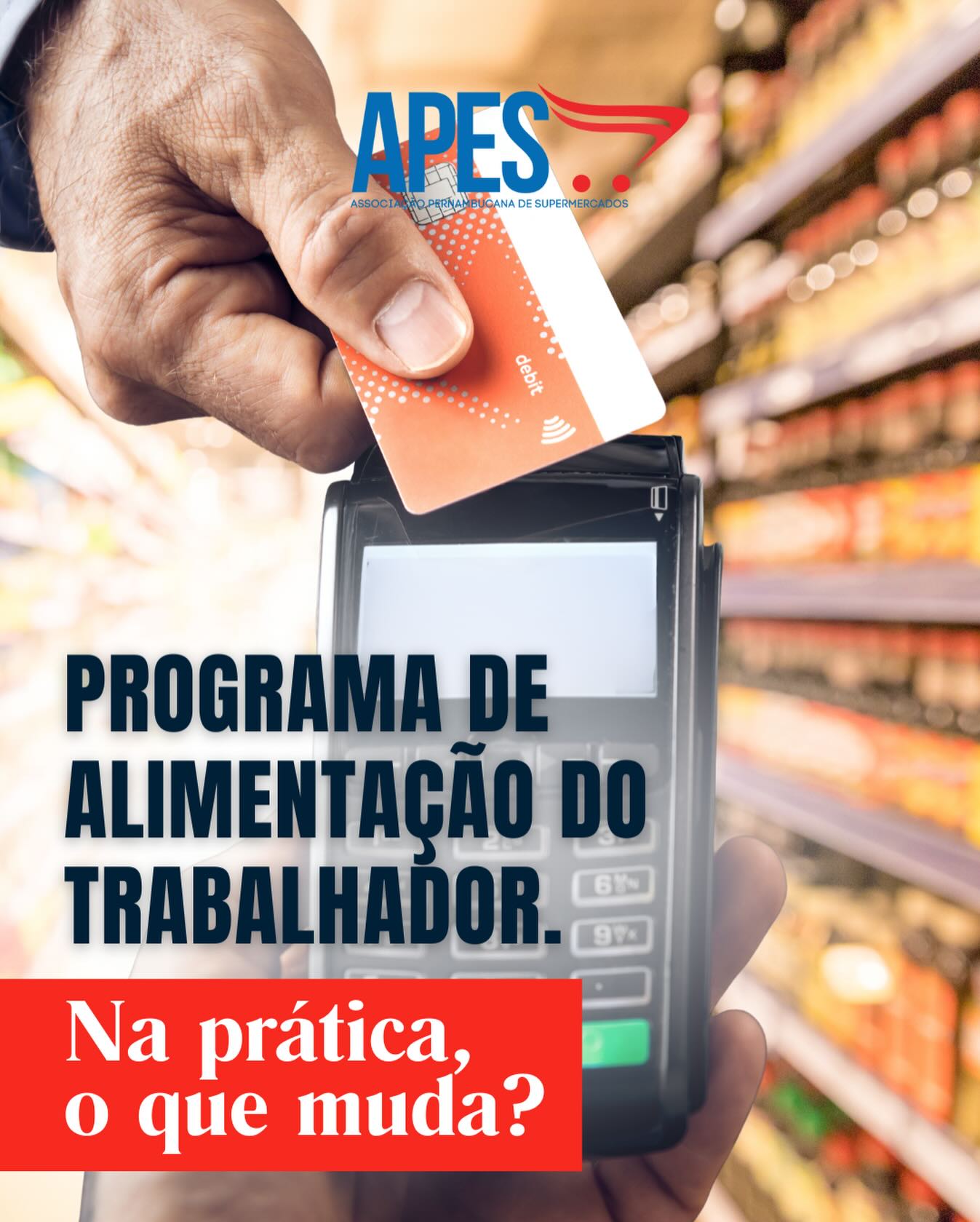 O Programa de Alimentação do Trabalhador (PAT) passou por melhorias que vão beneficiar o trabalhador e também os empresários. Com taxas menores, os vales alimentação e refeição que fazem parte do programa serão aceitos em mais estabelecimentos.
E o que muda?
• Menos taxas para o comércio: taxa-limite de 3,6% a partir de 11/02/26.
• Repasse mais rápido: os estabelecimentos passam a receber em até 15 dias corridos.
• Liberdade de escolha para o trabalhador: qualquer cartão poderá ser usado em qualquer maquininha a partir de 11/05/26.
• Mais aceitação: supermercados, bares e restaurantes passam a aceitar VA e VR com mais facilidade a partir de 11/11/26.
Uma grande conquista para o setor supermercadista e, principalmente, para a sociedade.