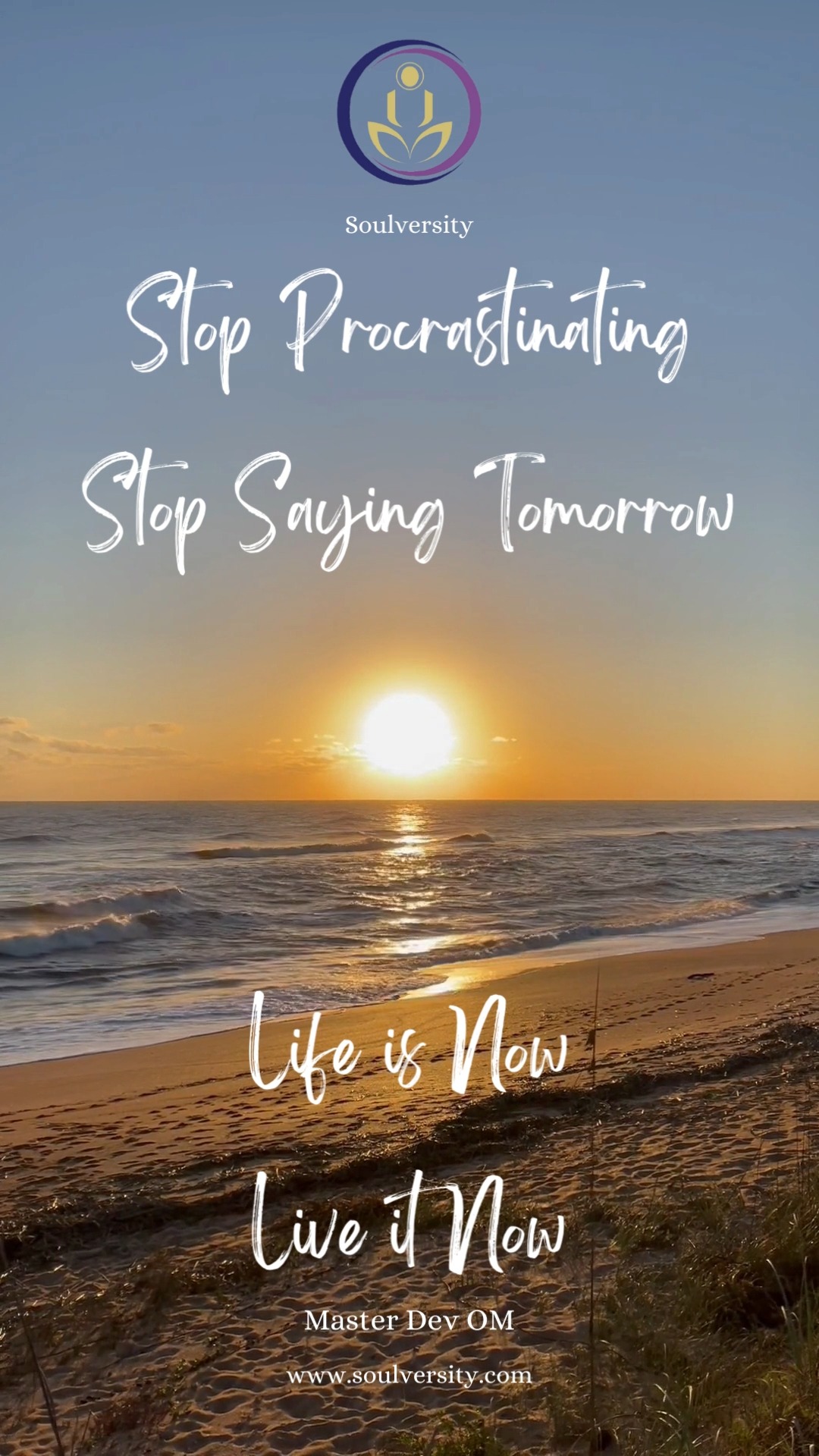 The biggest risk is not taking any risk. Decide to stop waiting for the "perfect" moment and just start living in this one. Let's make it count. So stop procrastinating.
- Master Dev OM
Share and tag your friend who needs to read this!
#livingnow #stopprocrastinating #justdoit #todayistheday #liveinthemoment #personalgrowth #motivation #reelitfeelit #inspiredaction #goalgetter #masterdevom #soulversity #lifeisnow #thepowerofnow