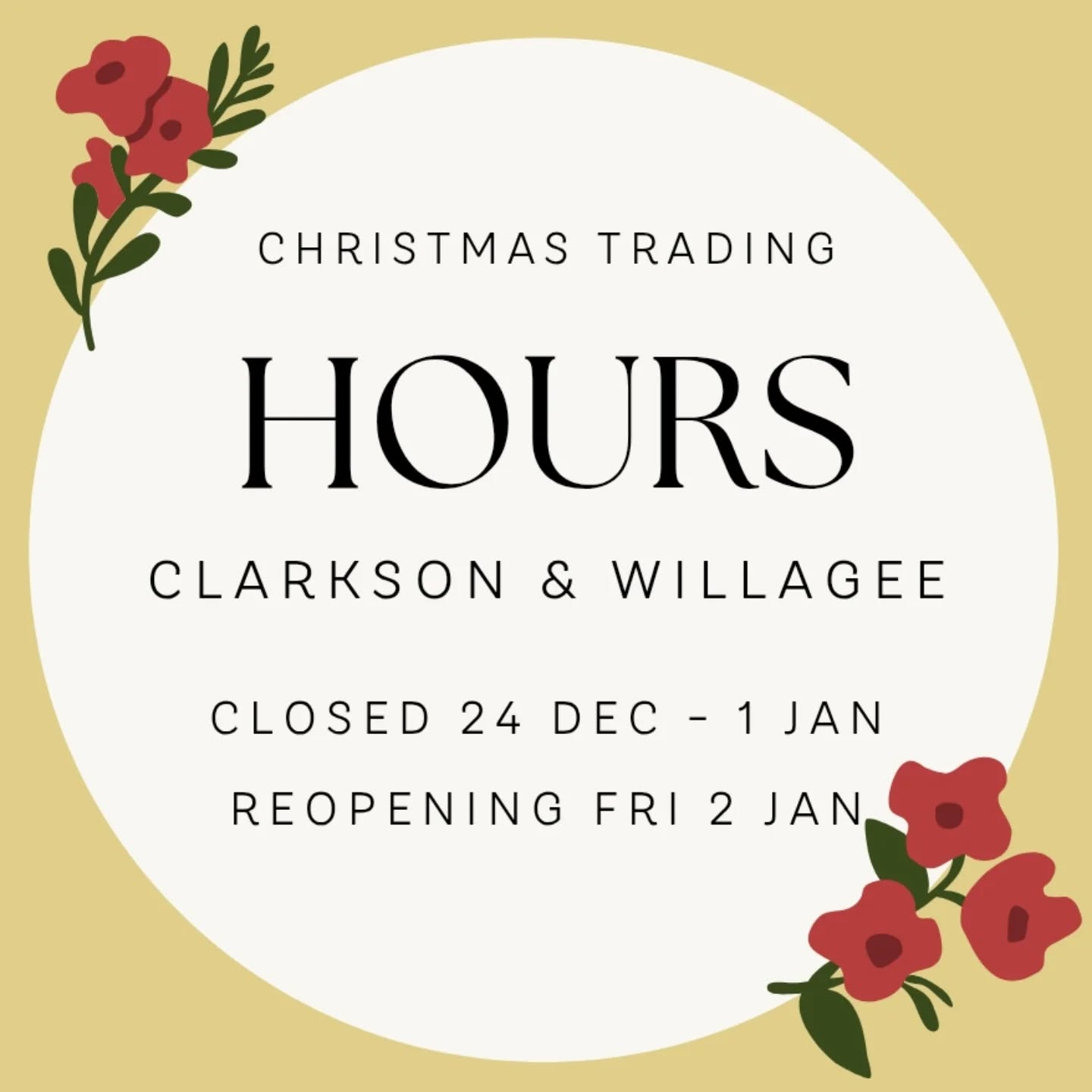 Christmas hours 🎄
