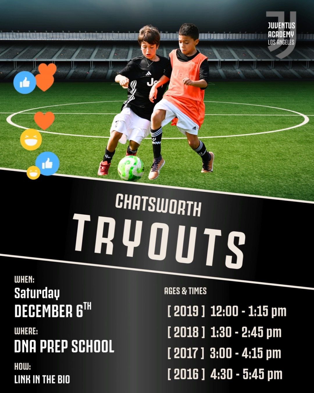 Don’t miss our December Tryouts in Chatsworth!
Secure your spot and take your game to the next level.
Register now — link in the bio.