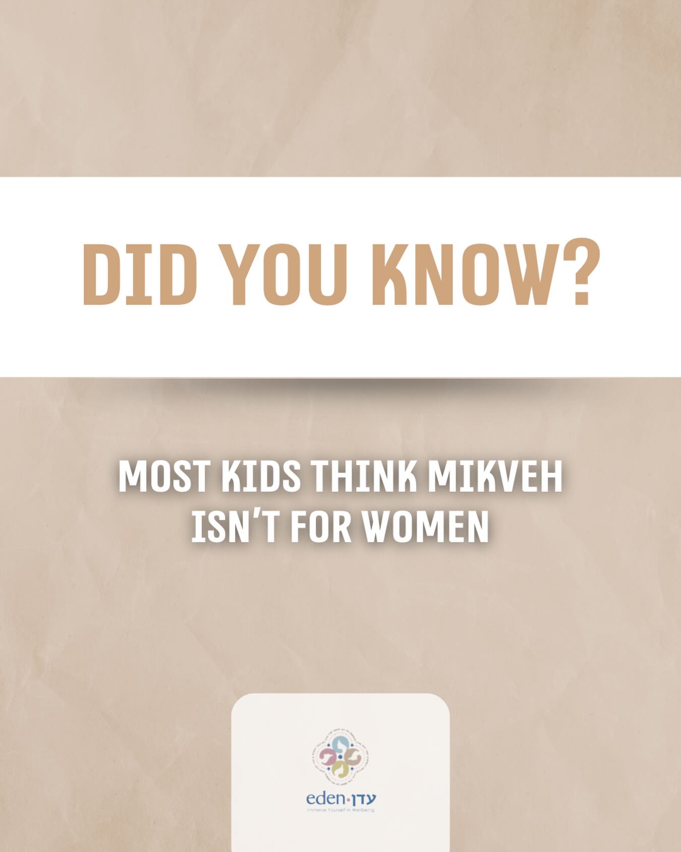 Why do so many kids think mikveh is only for men? 🚫
Let’s change the narrative: Women’s mitzvot are just as powerful and essential! Our children deserve to see women embracing mitzvot proudly, openly, and with joy. The mikveh isn’t a “boys’ club” it’s a meaningful, beautiful ritual for women, too.
Let’s show the next generation that women’s spiritual practices matter.
👇 Poll below: Who do your kids think uses the mikveh? Tell us your experience in the comments!
#WomenAndMitzvot #MikvehMatters #RoleModels #JewishWomen #ChangingTheStory