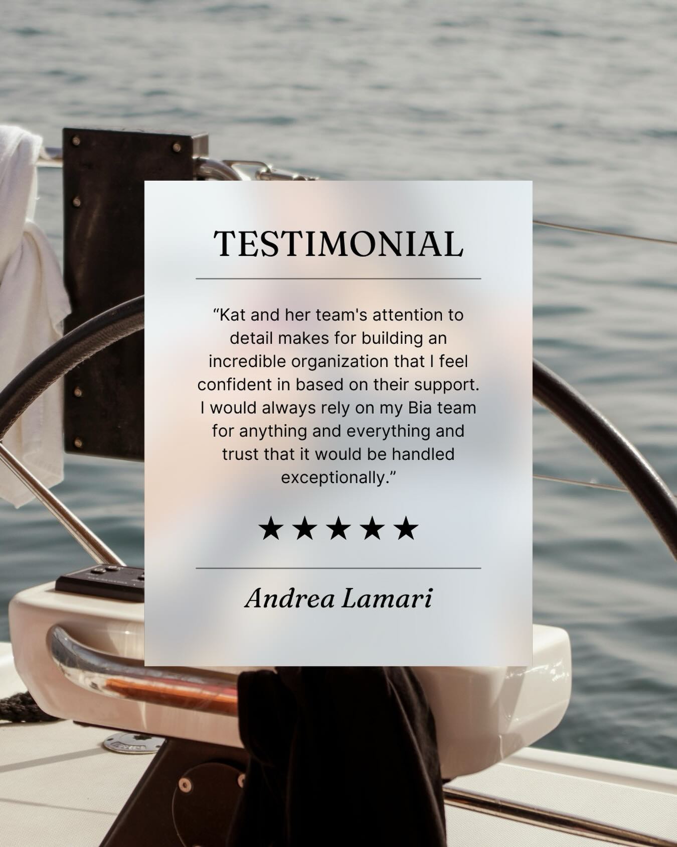 Trust is everything. Andrea’s words remind us why we do what we do!
Grateful for amazing clients like Andrea!