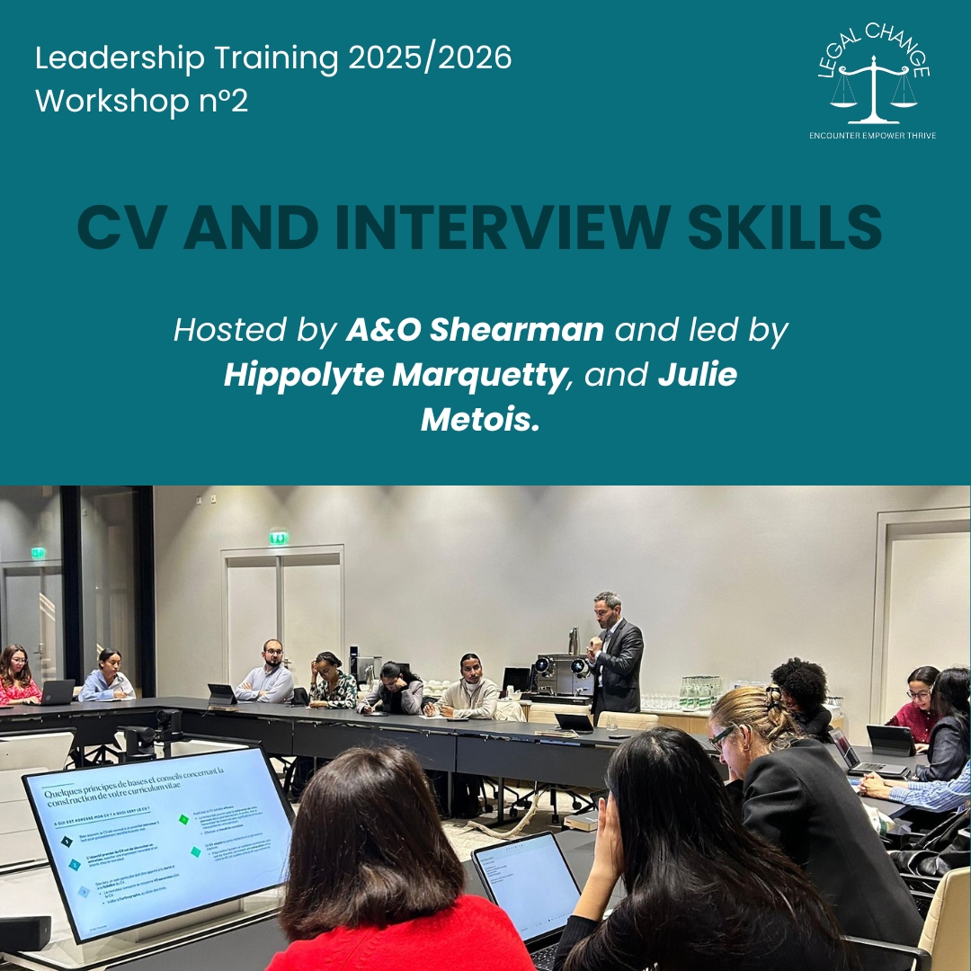📢 On November 6th, as part of the second workshop of our Leadership Training Program, we had the pleasure of visiting A&O Shearman for a dynamic CV-writing and interview skills session.
⚖️ We thoroughly enjoyed the workshop, which gave us invaluable insight into lawyers’ expectations regarding CVs, cover letters, and interview preparation.
✨ Follow us to discover more about our upcoming workshops and initiatives!