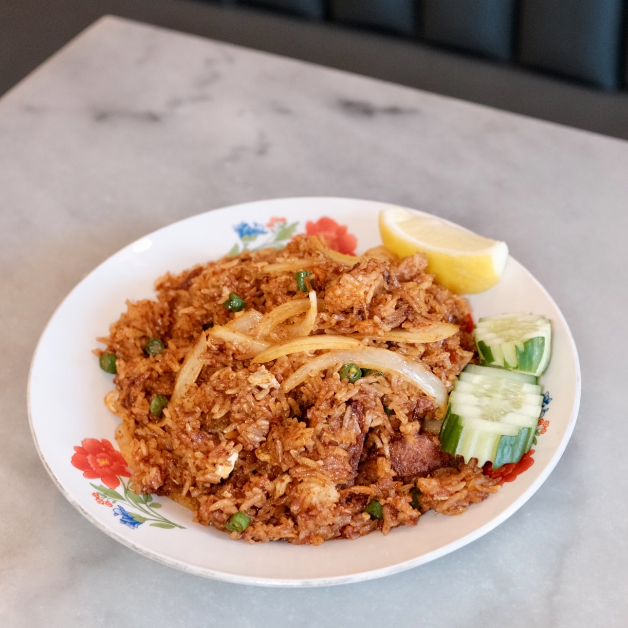 Chili Jam Fried Rice with Crispy Pork
Fragrant fried rice tossed with our homemade chili jam, topped with crispy pork
#thegratefulthai
#charlestown