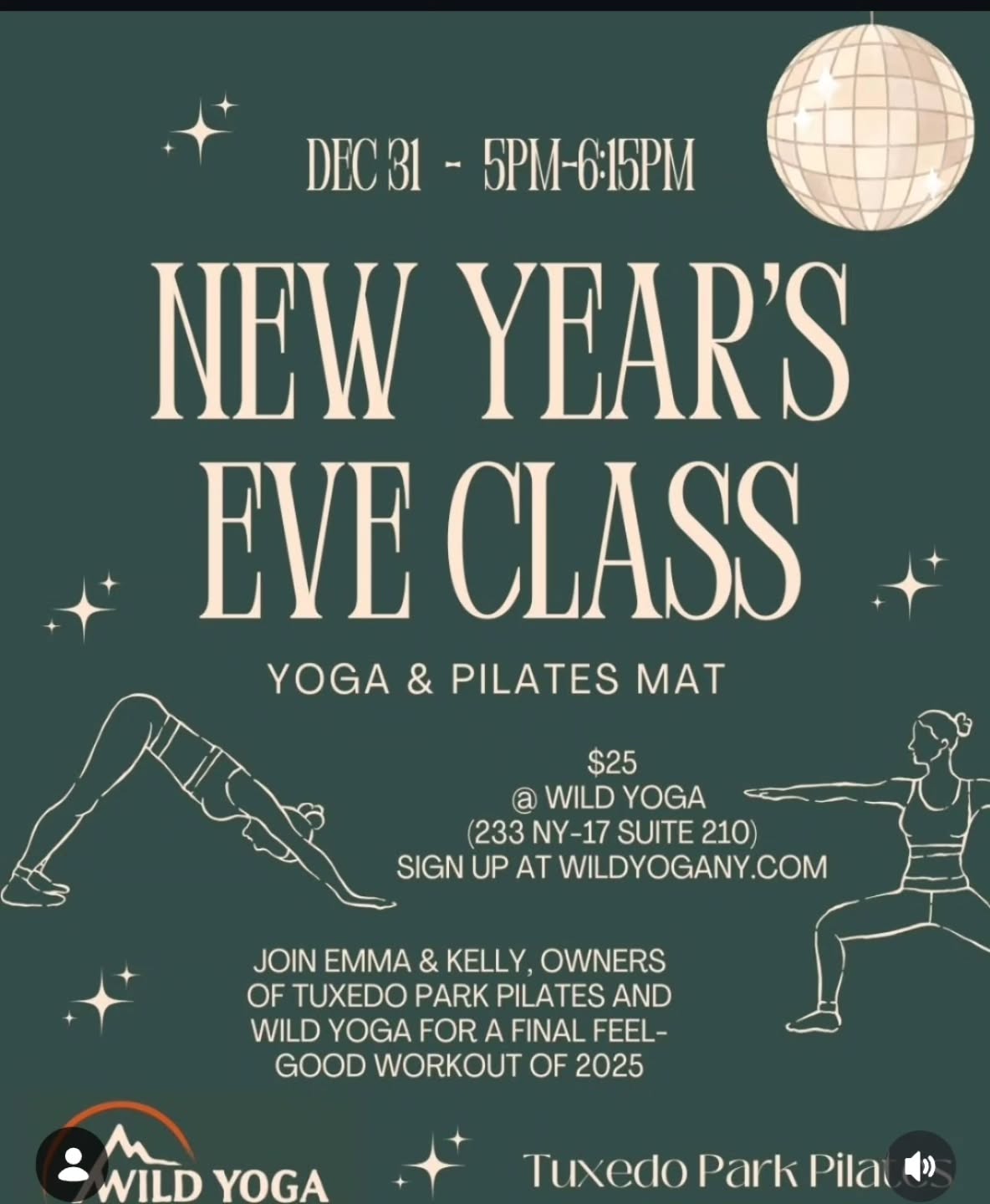 End 2025 beautifully and get a great start on 2026 with @tuxedoparkpilates and @wildyogany !
#tuxedochambermember
#tuxedochamber
#yoga #pilates #selfcarematters