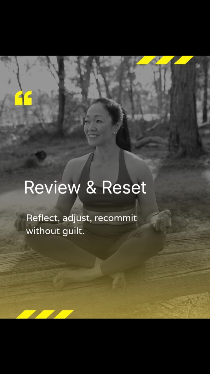 You’re allowed to reassess. You’re allowed to pivot. You’re allowed to move forward without punishment. Progress is adaptive - just like training should be. Take a moment to reset and keep going.