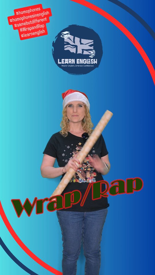It's time for some #homophones Do you know the #difference between #wrap and #rap #learnenglish #funwithhomophones
