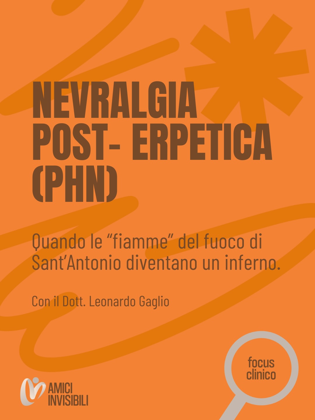 🔍Focus clinico con il Dott. Leonardo Gaglio, @leonardo.gaglio
Nevralgia post-erpetica: quando le “fiamme” del fuoco di Sant’Antonio diventano un
inferno.
Dopo un episodio di riattivazione del virus della Varicella (Herpes Zoster), noto come Fuoco di
Sant’Antonio, in alcune persone i nervi danneggiati continuano a trasmettere dolore anche mesi o
anni dopo la scomparsa delle lesioni.
Questa condizione, chiamata nevralgia post-erpetica (PHN), può compromettere
profondamente la qualità di vita.
Le opzioni terapeutiche sono diverse, ma in alcuni casi il percorso verso la guarigione può essere
lungo e complesso.
Se stai vivendo un dolore persistente, parlane con uno specialista: un approccio personalizzato
può fare la differenza.
Il Dr. @leonardo.gaglio è disponibile a rispondere alle tue domande nei commenti!
#nevralgiaposterpetica #nevralgia #malattieinvisibili