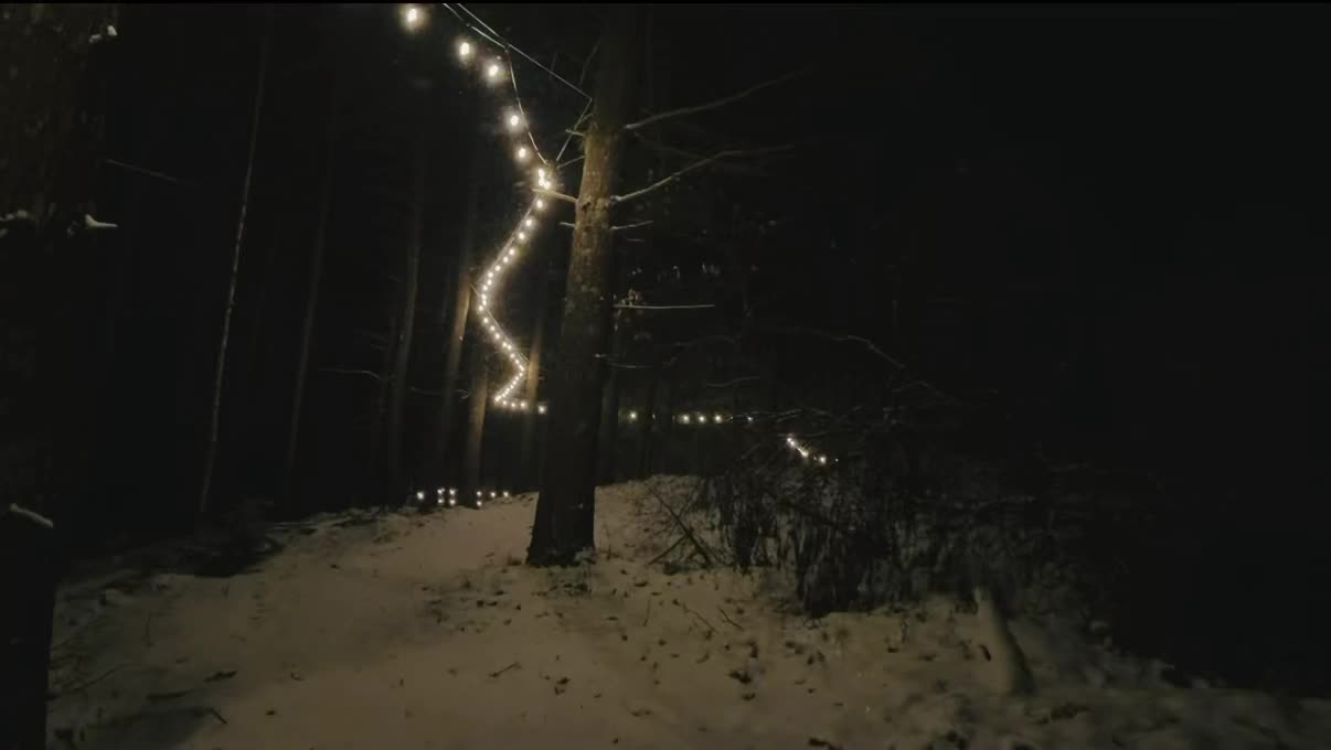 Join us for a Christmas trail-lighting event!
🗓️ Saturday December 13th
📍 Marion Park in Norway
⏰ 5-8PM
This trail-lighting project has been a year in the making. Last year a group of us, led by Dickinson Trail Network’s sanj_peterson lit the Grom with Christmas lights, but quickly realized we could do it a whole lot better, and make it a permanent thing. So…we submitted a plan to the City of Norway, then trenched underground power to four pedestal locations along the nearly mile-long trail. Next was running stainless steel cable anchored into eye hooks zig-zagging across the trail, and finally attaching the 2,000+ LED lights on 80+ strands with LOTS of zip ties, and VOILA! Thank you, Sanj for your vision and leadership, and all the hands that helped along the way- we are so stoked!