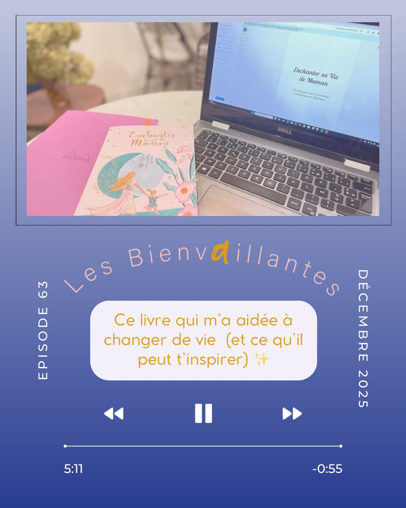 ✨ Nouvel épisode ✨
Aujourd’hui, je vous emmène dans les coulisses de l’écriture de mon livre.
Trois années de transitions, de doutes, de recommencements… et cette petite magie qui arrive quand on ose se réinventer.
C’est un épisode intime, sincère, presque une lettre ouverte.
J’espère qu’il vous fera du bien 💛
🎧 le lien est en bio