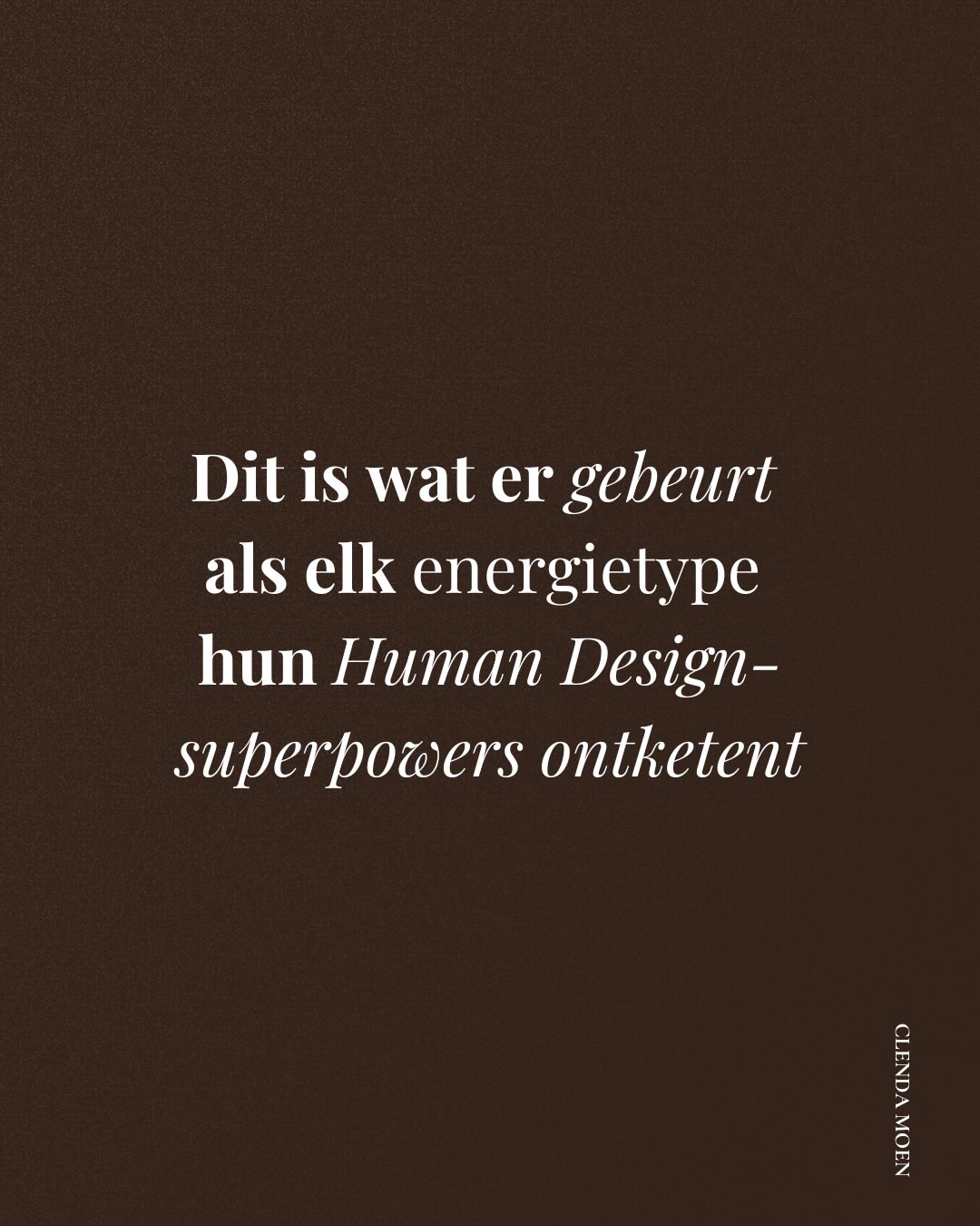 De Human Design Academy is ein-de-lijk weer open 🔥
Voor de vrouwen die HD willen integreren in hun werk/business,
die zelf life-changing readings, sessies, workshops willen geven,
of die het eerst voor zichzelf willen leren (zoals ik ook ooit begon 😉).
Je kunt nu instappen in level 1, 2 en 3 (😱).
Dit is zo’n keuze waarop je óf instapt,
óf straks met spijt in mijn DM verschijnt omdat alles al vol zit.
In 16 weken wordt Human Design je tweede taal.
Niet langer een hobby of een fase.
Maar een expertise die je relaties, je business en je leven (of dat van je klanten) verandert.
👉🏻 Comment “HEBBEN” en ik stuur je de link met alle informatie