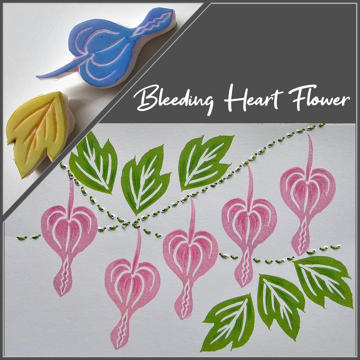 It's #carvedecember time again and I'm a little late to the party but Day 1 prompt is "heart".
I love the Bleeding Heart flower, it's such a unique shape, so for me it was an obvious choice. The plan is to create a #printandstitch card each day, this feels manageable as my life is somewhat full and currently pulled in many directions. So I'll hopefully end up with 31 unique cards....
Apparently the bleeding Heart flower symbolises love and romance - are you surprised?? 😅 Or in Japanese folklore this flower tells a story of unrequited love - a prince offering gifts to win a maidens heart. When he is refused he pierces his heart with a dagger and dies of a broken heart. 😥
#carvedecember2025 #artistatwork #textileartist #artquilter #mixedmediatextileartist #printandstitch #stampandstitch #stamping #printmaking #handprinting #slowstitch #slowstitching #runningstitch #markmakingwithstitch #carve #rubberstamp #rubberstamping #surfacepattern #bleedingheart #bleedingheartflower #mixedmediatextileart