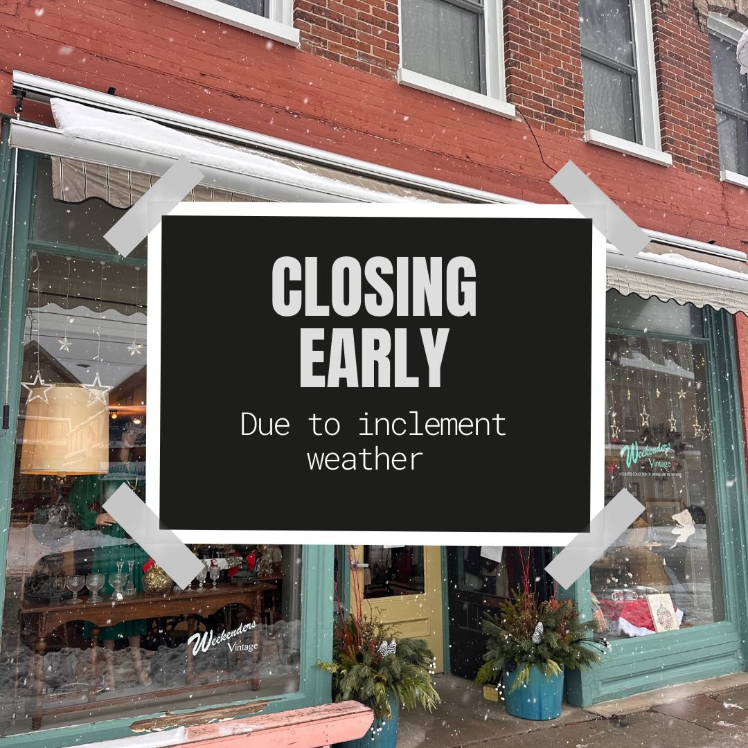 Closing at 2 today.
See you tomorrow!