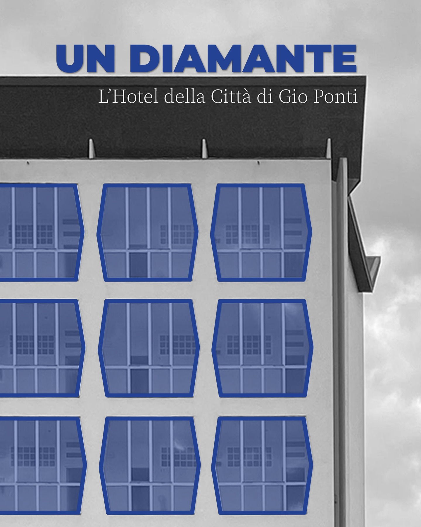 Nell'Hotel della Città, la finestra esagonale caratterizza i due fronti principali della torre. Un esagono che si ripete con scansioni ordinate, donando ritmo e leggerezza alla facciata.
Non è una scelta casuale: Gio Ponti ha quasi un'ossessione per la forma diamantata. Compare nelle sue architetture, nelle ceramiche, nell'arredo e persino nel design della Fiat 1400 del 1952, da lui chiamata proprio "Diamante".
Alla forma diamantata affiderà anche il suo progetto forse più celebre, il Grattacielo Pirelli di Milano: la pianta esagonale e gli angoli svuotati – altra caratteristica tipica delle sue opere che ritroviamo anche nell'Hotel della Città – trasformano l'imponenza di una struttura in cemento armato in leggerezza e armonia cristallina.
Dal 1945, con il suo saggio "L'architettura è un cristallo", questa forma diventa la sua massima: un'architettura semplice, asciutta, senza fronzoli. Leggera ma preziosa.
Come un diamante.
.
.
.
#gioponti #hoteldellacittà #forlì #architetturaitaliana #emiliaromagna #romagna #grattacielopirelli #designitaliano