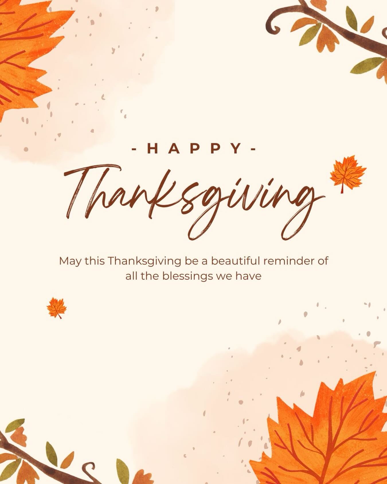 Happy Thanksgiving! We are beyond grateful today and everyday! To our loyal guests: we couldn’t do it without you, we couldn’t be more thankful 🤎 To our amazing staff: grateful is an understatement! 🧡
We hope everyone enjoys this day with family and friends and takes pause and be thankful for the blessings in your life! 🦃🙏