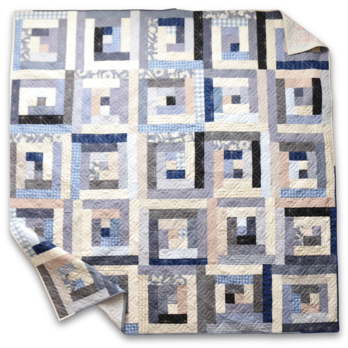 Now that it's been gifted, I wanted to make a spot for this quilt on my grid.
I LOVE log cabin quilts and it felt like the perfect improv-y way to use a really fun collection of textural fabrics for this gift for my sister who just became a new mom ๐ฅน
When you have a baby, the world looks to their darling little fingers and feet, adorable button nose and chin, but I wanted to make sure that my sister felt seen, loved, and celebrated too- with a gift just for her.
As she takes on the new title of "someone's mom", I love her even more dearly for this thing that we share.
I used my 12wt thread from the @aurifilthread 'The Wellness Collection' by @sarahashfordstudio to add a sweet little touch to the back of the quilt before gifting!
.
Quilting: @dizzlepopshop