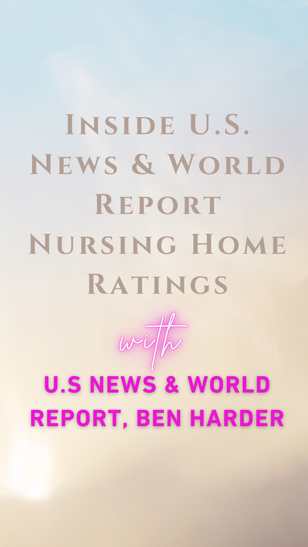 🎙️ For families navigating nursing homes, whether for short-term rehabilitation or long-term support, information can feel like a lifeline. With nearly 1.2 million people living in almost 15,000 nursing homes across the U.S., and one in eight Americans over 85 calling a nursing home "home", the need for clarity has never been greater.
We don’t often talk about the weight of those numbers or the responsibility behind them. But they shape the choices we make, the confidence families feel, and the expectations we set for what quality care should look like.
Today, I’m joined by Ben Harder, Managing Editor and Chief of Health Analysis at @usnews U.S. News & World Report, where he oversees the methodology and data analysis behind the nation’s most recognized patient decision-support tools. His leadership guides the development of rankings like Best Hospitals, Best Children’s Hospitals, Best Hospitals for Maternity Care, and what we’re focusing on today, the Best Nursing Homes ratings. Ben’s work sits at the intersection of science, transparency, and public trust, helping families make informed decisions with confidence and compassion. His work influences how people navigate some of the most critical health decisions of their lives.
In this conversation, Ben shares the updated methodology for the 2026 Best Nursing Homes ratings and what these changes reveal about quality, safety, and performance across the industry.
We talk about what makes this year’s top facilities stand out, and how families can use this information to make decisions that feel informed. We talk about the evolving landscape of long-term care and short-term rehabilitation, what Ben’s team is learning from the data, and how these insights support older adults and the people who love them.
More than anything, we look at how data, when done with integrity, can become a bridge between the care families hope for and the care they actually receive.
Most importantly, we ask a bigger question: how can data elevate dignity and empower older adults and families at a time when they need it most?
Thank you, Ben, for such an insightful and enjoyable conversation!
🎧 Listen now!
#usnews #nursinghomes