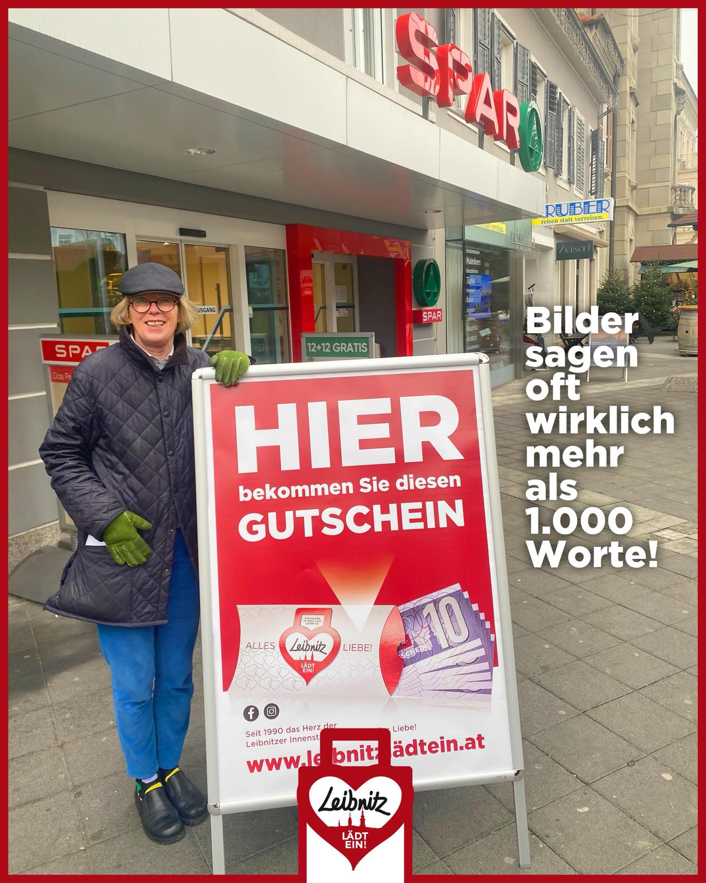 Leibnitz lädt ein - hier: Spar Schober
Unsere „Leibnitz lädt ein“ Gutscheine bekommt ihr auch bei Spar Schober !
#leibnitzlädtein #leibnitz #südsteiermark #gutscheine #geschenke #innenstadt