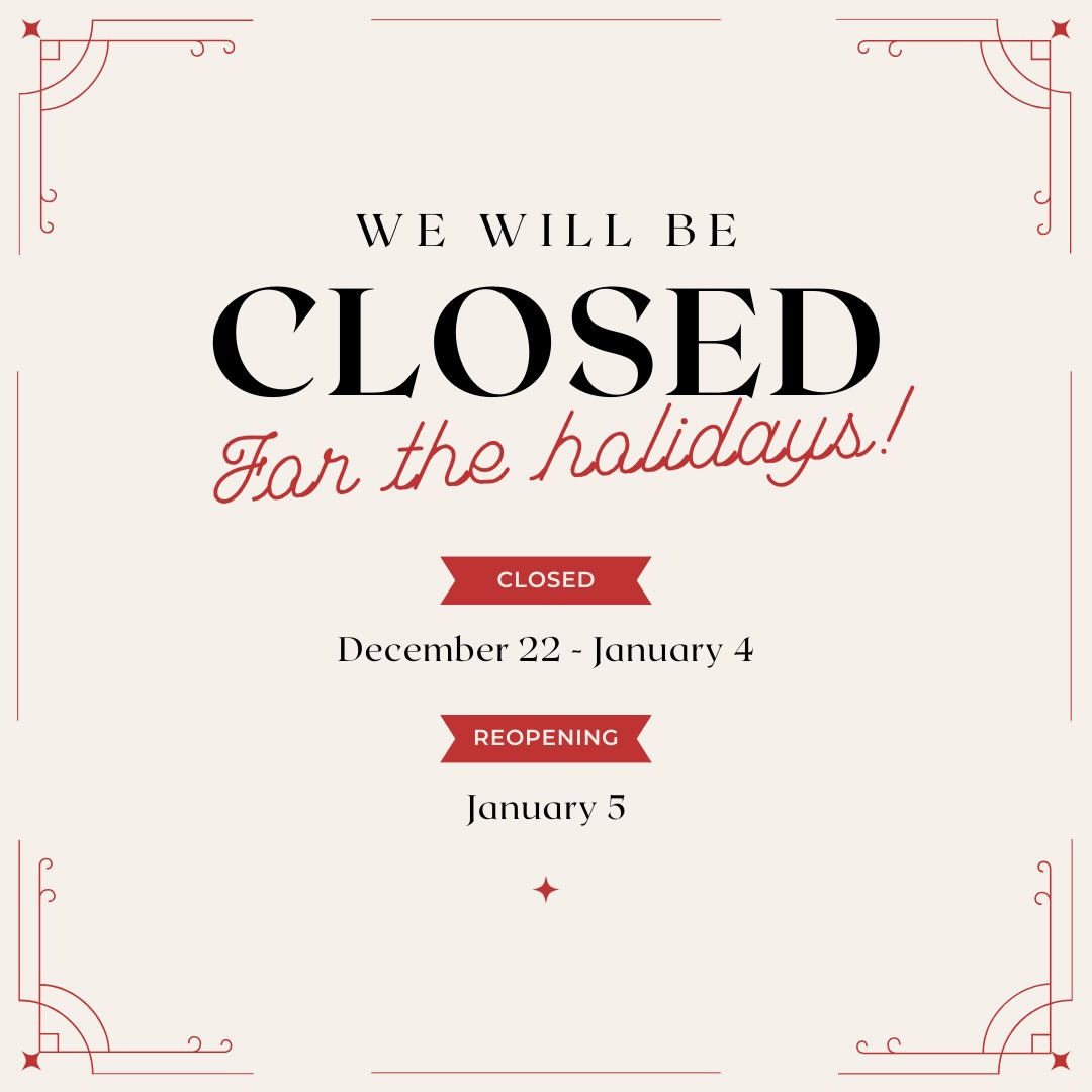 Wishing you a peaceful and nourishing holiday season 🤍
Our office will be closed December 22 – January 5 as we enjoy time with friends and family.
We look forward to welcoming you back in the New Year! ✨
#holidayseason #happyholidays