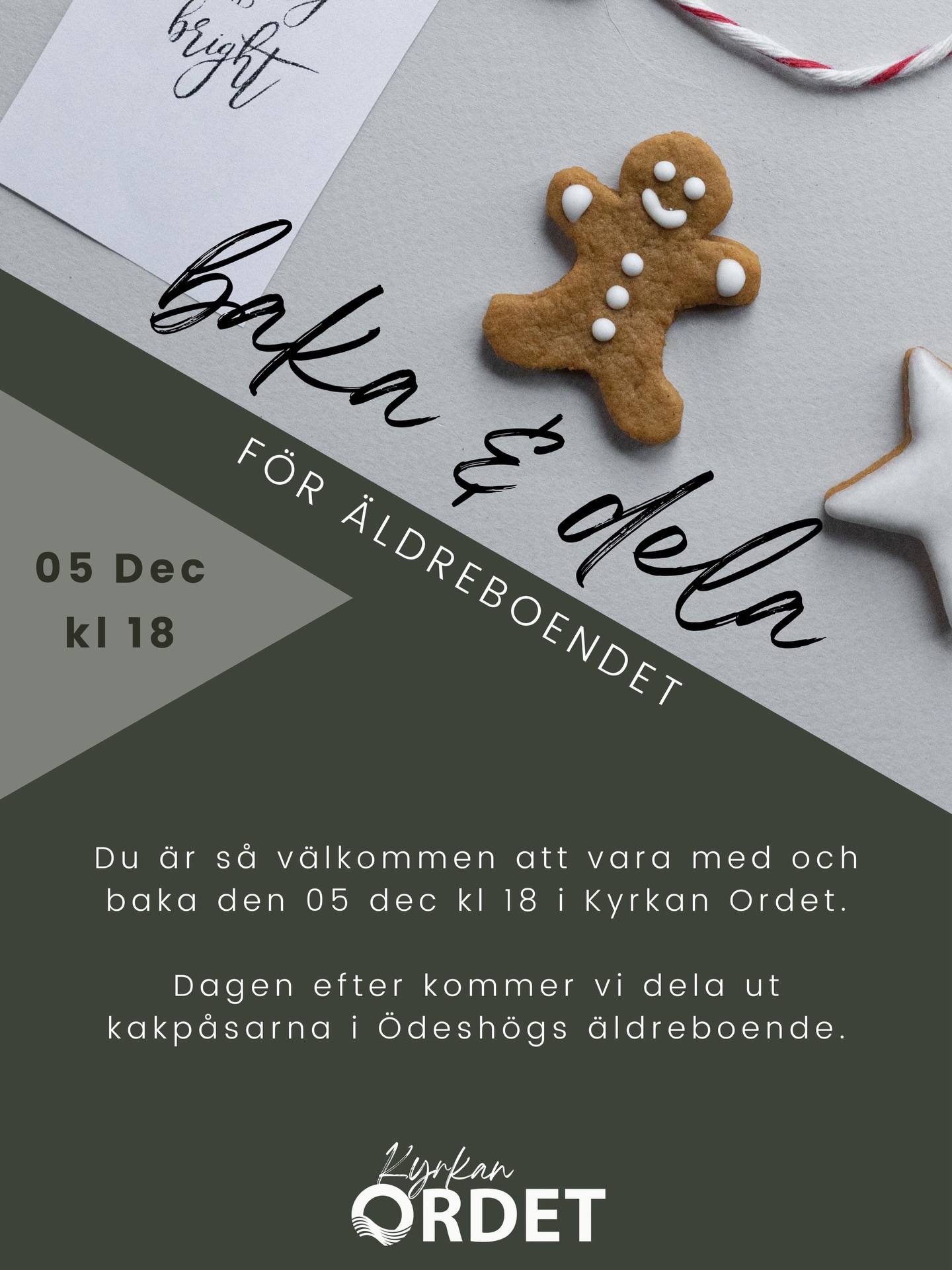 Hoppas vi ses kl 18 i kyrkan ikväll ✨🎄👩🏼🍳🍪