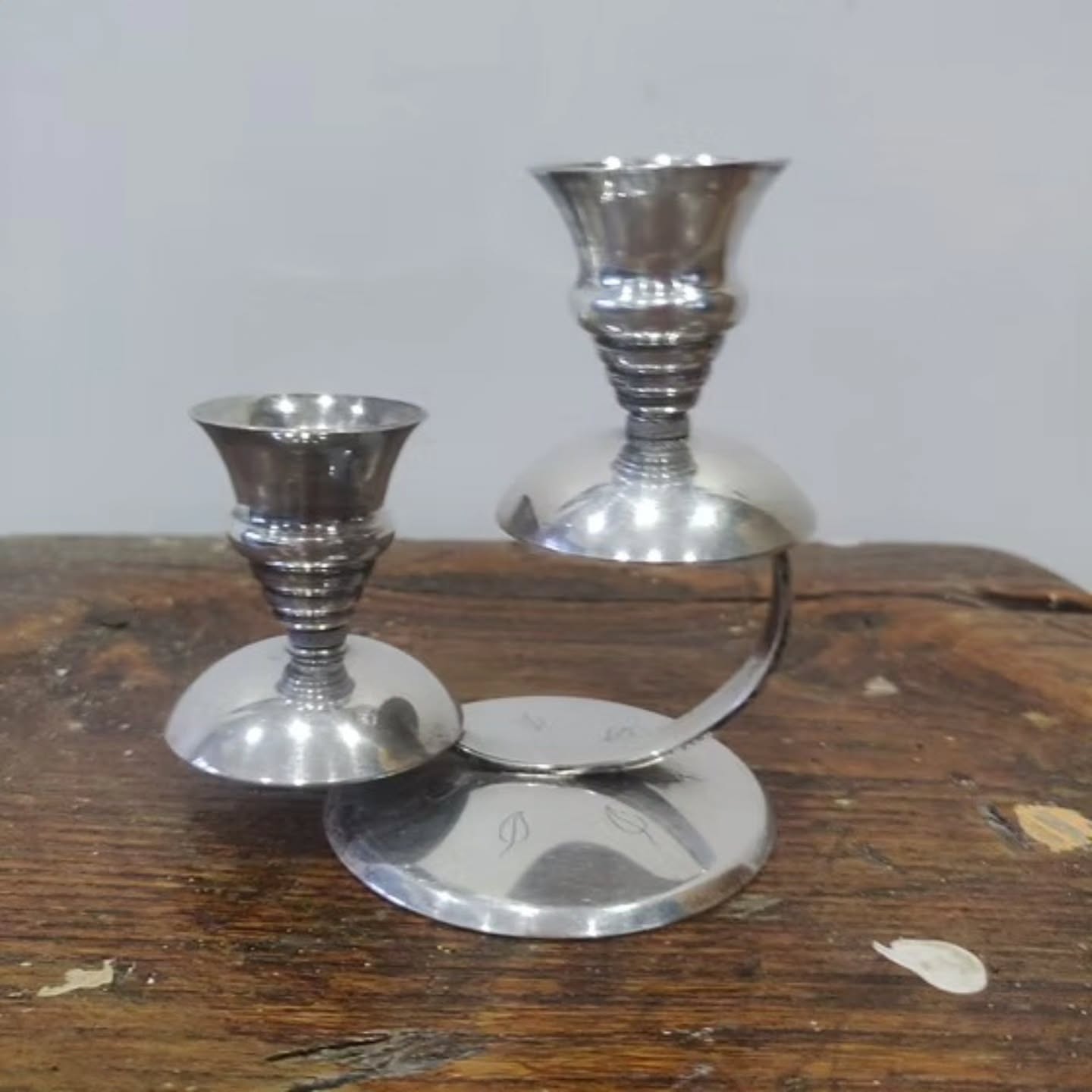 https://www.objetdart-stuff.co.uk/product-page/antique-early-20th-century-2-sconce-candle-holder-by-angora-silver-plate #silver #stufftoyouandme #objetdart