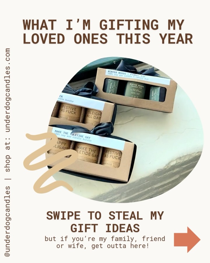 Spilling the tea 🍵
Shop all these candles, diffusers, gift sets and more at ➡️ underdogcandles.com