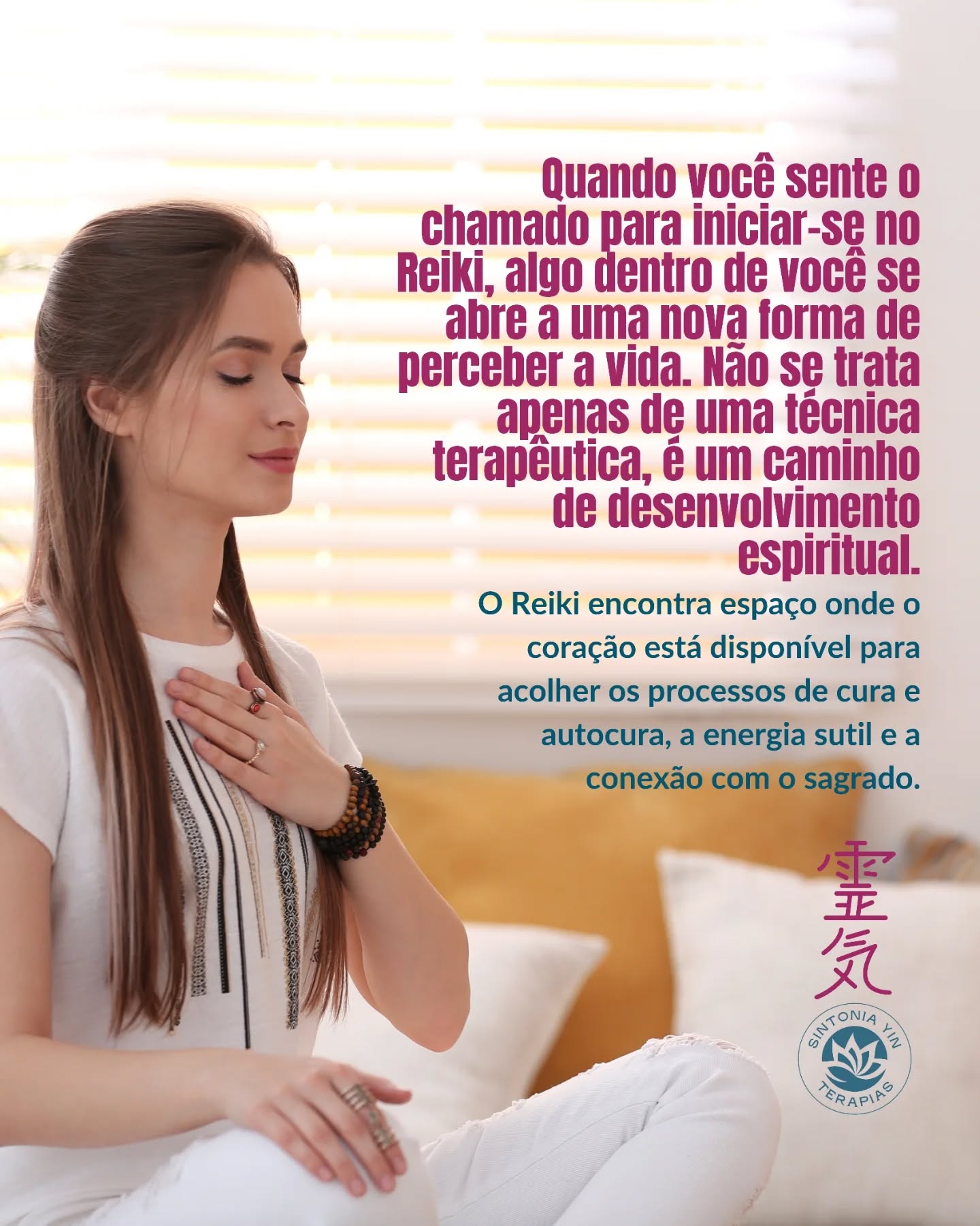 Antes de aprender Reiki, é preciso sentir o chamado. E ele não começa no curso, começa no seu coração.
🙌🏻⛩️📚🔎
• Quer aprender a canalizar a Energia Reiki para promover cura, equilíbrio e bem-estar?
Conheça o Curso Online de Reiki Usui da Sintonia Yin Terapias e desperte o poder de cura que existe em você.
Saiba mais em:
https://www.sintoniayinterapias.com/curso-online-de-reiki-usui
(O link para o curso está na bio)
Sintonia Yin Terapias – Aqui é um cantinho de amor e autoconhecimento
• Sensei Aline Keny
Mestra em Reiki e Terapeuta Integrativa, especialista em autoconsciência, espiritualidade, saúde, equilíbrio e bem-estar.
📍SCN – Quadra 04, Bloco B. Edifício Varig – Asa Norte. Brasília (DF)