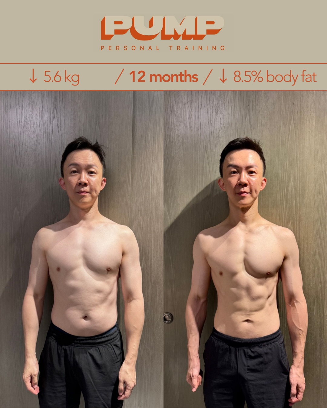 High pressure doesn’t have to mean high body fat.
高壓工作,不代表要犧牲身形。
For Edward, a Regional Manager, the “Hong Kong Pace” initially took a toll on his fitness. But by shifting his focus from “finding time” to “optimizing time” with PUMP, he didn’t just lose weight. He completely re-engineered his body composition.
對於身為區域經理的 Edward 來說,「香港節奏」最初確實令他難以兼顧健康。但當他在 PUMP 將重點由「尋找時間」轉為「優化時間」,他不單減輕了體重,更徹底重塑了身體成分。
🔸𝗙𝗿𝗼𝗻𝘁 正面
Significant core definition reveals a carved six-pack where there was once softness. His face is visibly leaner, jawline sharper, and vascularity in the arms shows a massive reduction in body fat.
核心線條顯著,腹肌由原本的鬆軟變得清晰分明,面部輪廓更緊緻,下顎線更明顯,手臂浮現的血管亦引證了體脂的大幅下降 。
🔸𝗕𝗮𝗰𝗸 背面
The classic “executive slouch” is gone. We see a widened upper back and broader shoulders tapering down to a much tighter waist, eliminating lower back fat to create a strong athletic V-taper.
告別了「久坐駝背」的姿態。背部與肩膊明顯加寬,向下收窄至緊緻的腰部,消除了後腰贅肉,塑造出強壯且具運動感的 V 形倒三角 。
🔸𝗦𝗶𝗱𝗲 側面
Posture is the biggest win here. He stands taller with a retracted chest. The midsection is flat, and the separation between bicep and tricep is now distinct.
體態變得更好,站姿更挺拔,胸部更挺起。腹部回復平坦,二頭肌與三頭肌的分離度亦清晰可見 。
𝗣𝗨𝗠𝗣 𝗧𝗿𝗮𝗻𝘀𝗳𝗼𝗿𝗺𝗮𝘁𝗶𝗼𝗻
This is what happens when you stop fighting your schedule and start working with it. Edward’s results prove that with a tailored plan, busy professionals can thrive physically, not just survive corporately.
這就是當你不再與日程對抗,而是讓訓練融入生活後的成果。Edward 的轉變證明,只要有合適的客製化計劃,繁忙的職場專才不僅能在職場生存,更能在體格上茁壯成長。
𝗔𝗖𝗧 𝗡𝗢𝗪 立即行動
Stuck in a work-life rut? Let’s build a plan that fits your career and delivers results. Book a free consultation via the link in our bio today.
陷入工作與生活的失衡?讓我們為你制定一套配合事業發展且見效的計劃。即日經簡介連結預約免費諮詢。
#PumpPT #PUMPTransformation #HongKongPT