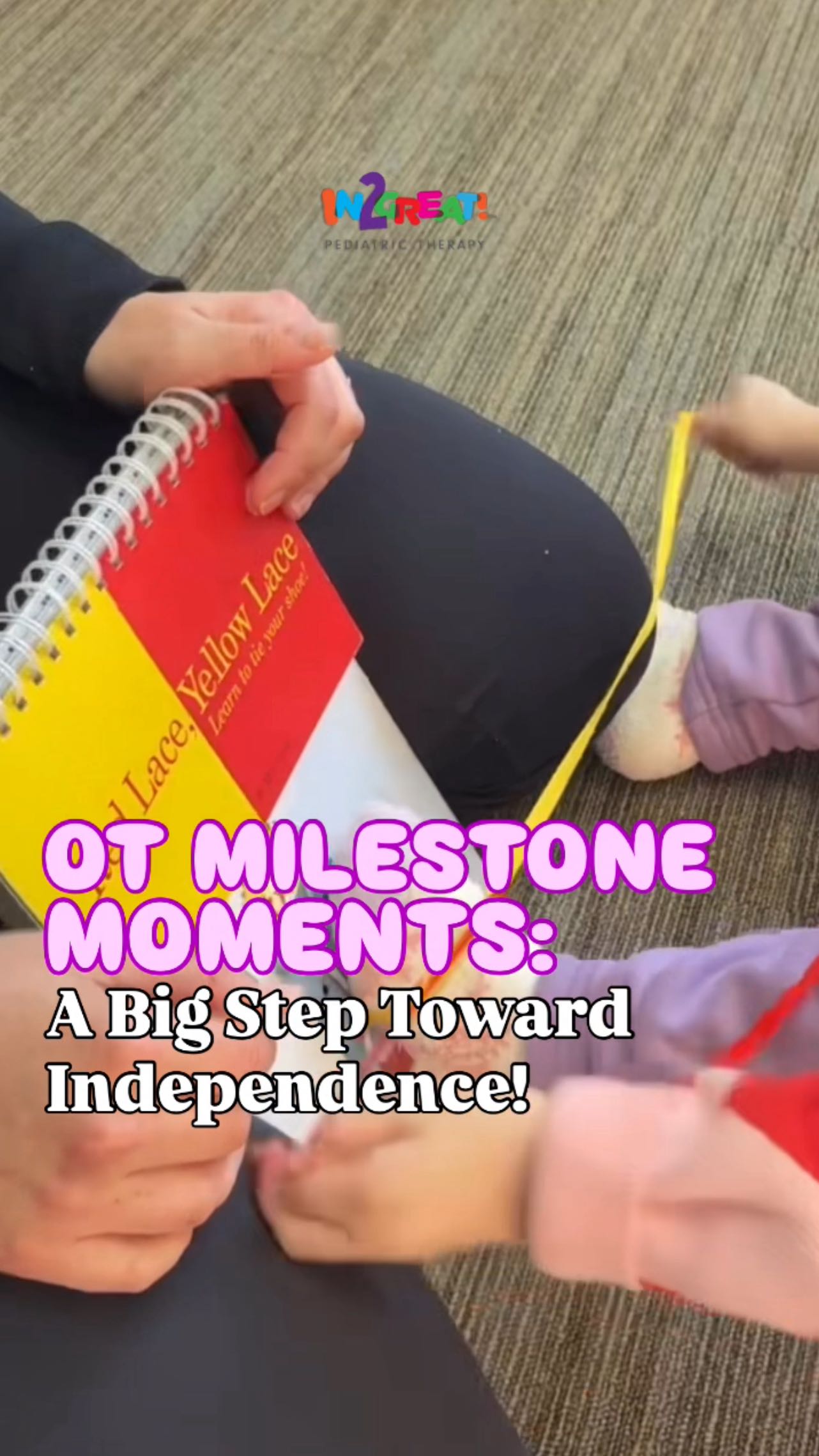 Today we’re celebrating one HUGE milestone — learning to tie shoes! 👟🎉
In Occupational Therapy, these “small” skills represent BIG steps in independence, confidence, and coordination.
We’re so proud of the hard work, patience, and perseverance that led to this moment. 💪💫
Here’s to progress, practice, and every win along the way! 💙
#MilestoneMoment #OccupationalTherapy #OTGoals #PediatricTherapy #TherapyThroughPlay #FineMotorSkills #In2GreatTherapy #LittleWinsBigSteps #in2greatpediatrictherapy