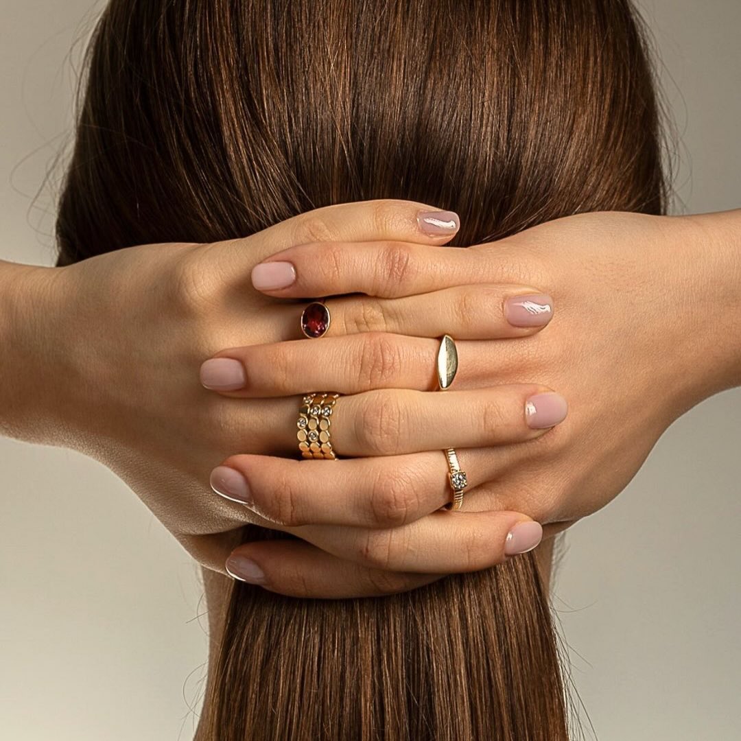 Stack loud, shine louder✨ #fotinipsarouli #handmadejewelry #finejewelry