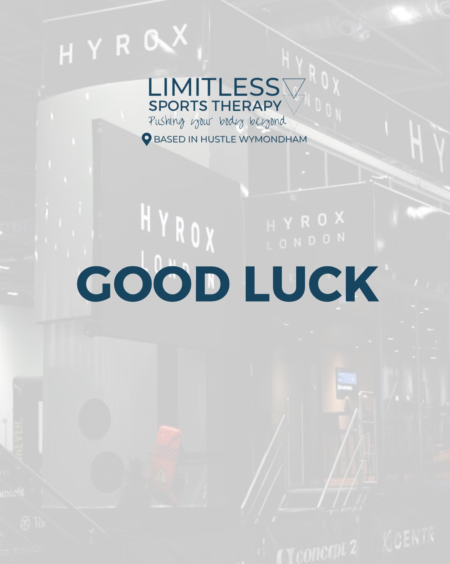 Good luck to everyone and to all our clients competing at HYROX London this weekend!
🔹
Trust the training, embrace the atmosphere, and enjoy every moment out there
🔹
Go out steady and strong, stay focused, and finish proud as you’ve paid for it so enjoy it
🔹
We’re cheering you on every step of the way! 💙