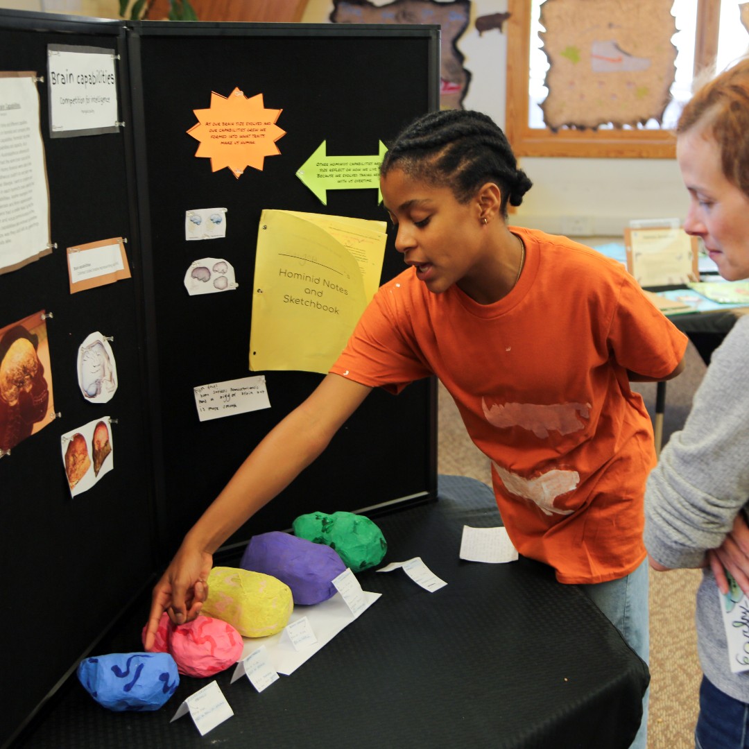 Did you know Homo Habilis had only half the brain size of modern humans—yet still built tools and communicated? For their Humankind Project, our Sixth Graders explored what it means to be human, from adaptation and collaboration to innovation and its challenges. They brought their learning to life with an interactive exhibition (including an immersive cave experience and a high-energy STOMP performance!). So proud of their curiosity, creativity, and hard work!
#OnlyAtDukeSchool #MiddleSchool #Durham #ProjectBasedLearning #PrivateSchool