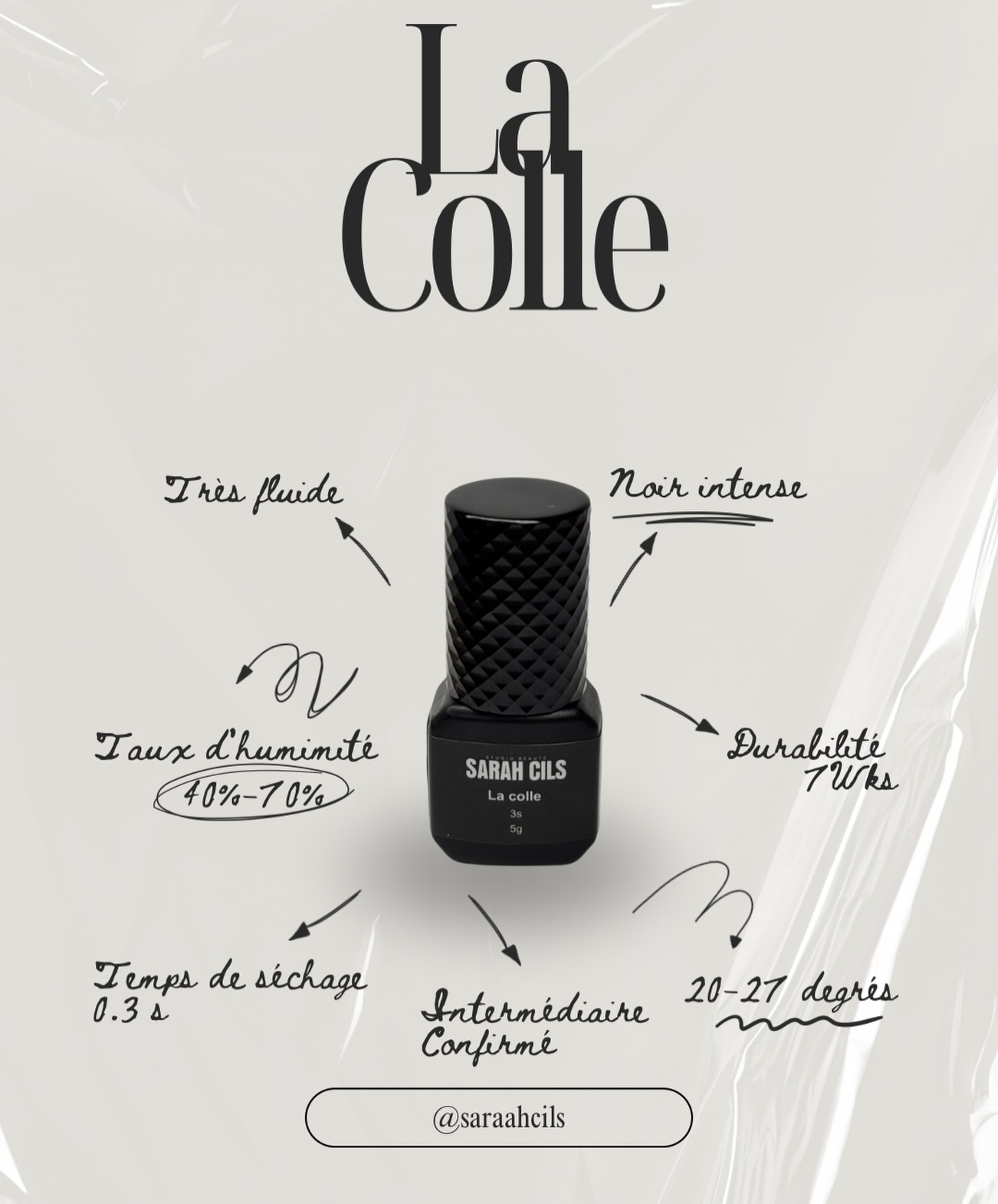 Si toi aussi tu veux une rétention de dingue comme sur mes vidéos,
c’est exactement la colle que j’utilise depuis des années 🤭
et que je recommande les yeux fermés.🫶🏼