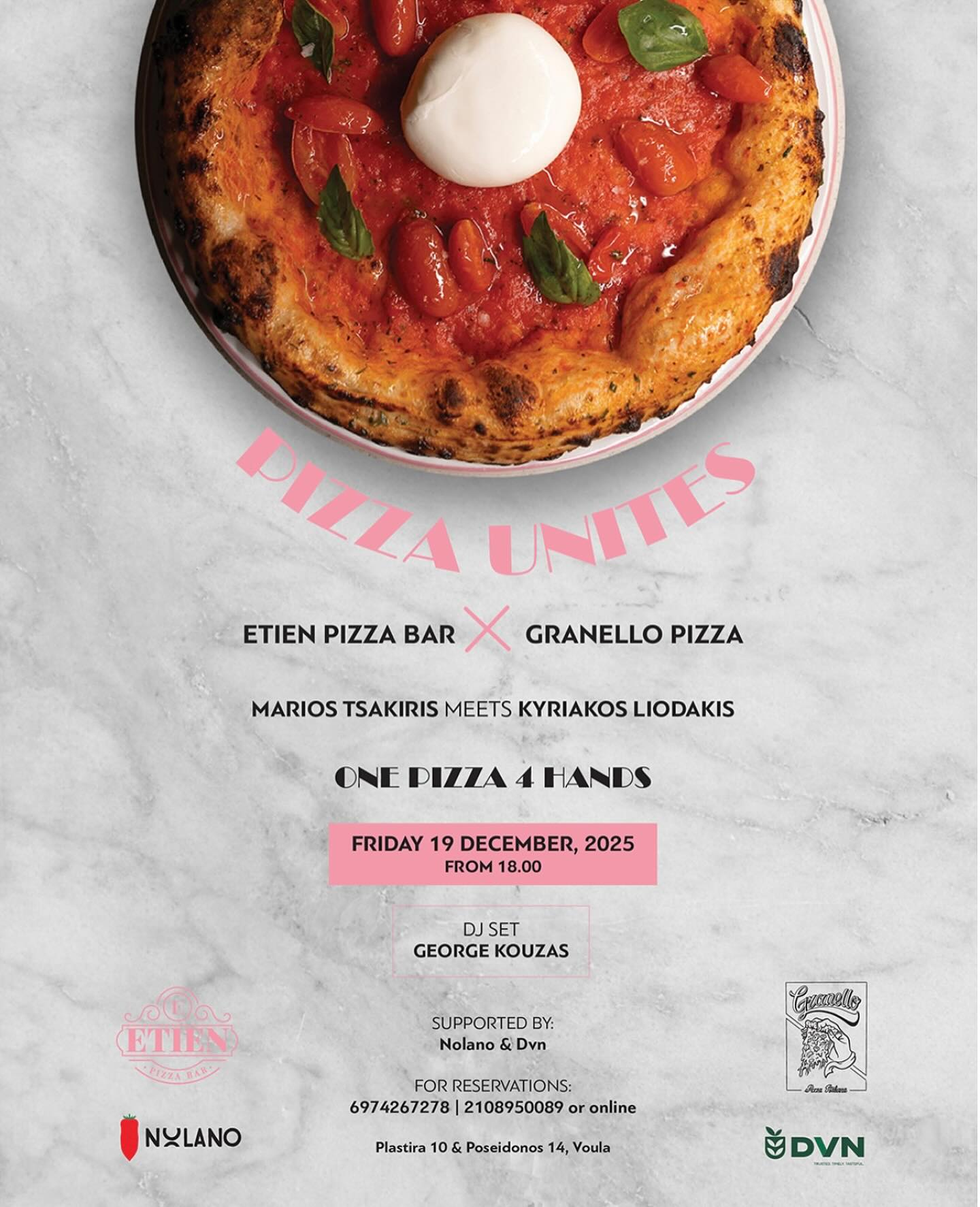 One pizza 4 hands!
•
•
•
#pizza #4hands #pizzalovers #etienpizzabar #granellopizza #foodie #pizzatime #italianpizza #voula