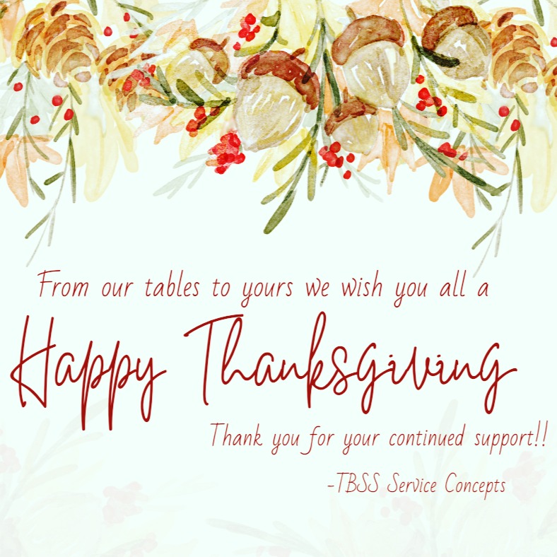 We would like to take a moment to express our sincerest gratitude to each and every one of our customers for your unwavering support.
We can`t thank you enough for continuing to entrust us with your jobs, big or small and for allowing us the fortune of sharing our passions with you.
From our families to yours, we wish you a happy and healthy Thanksgiving!
-Bobby, Brandon & Tiffany