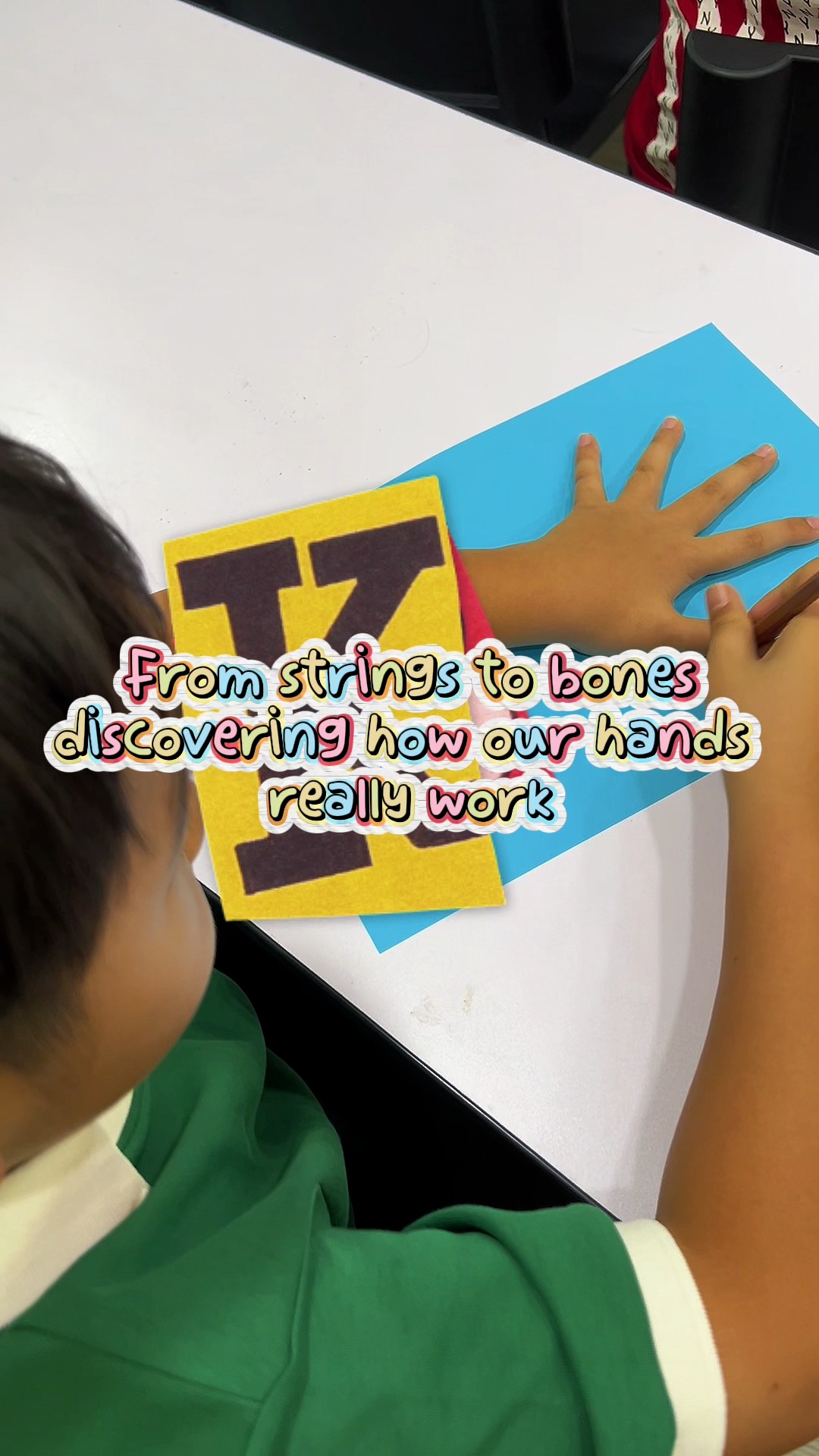 🖐️ STEM in Action: Skeletal Hand Model
Today, our Kinderians explored how the bones in our hands help us bend, hold, and grip. They learned about the phalanges, metacarpals, and carpals before building a moving hand model using paper, straws, and strings.
Watching the “fingers” curl when the strings were pulled helped students understand how tendons work in real life. It was a creative, hands-on way to connect science with engineering.
🖐️ If your child enjoys building and experimenting, leave a hand emoji below!