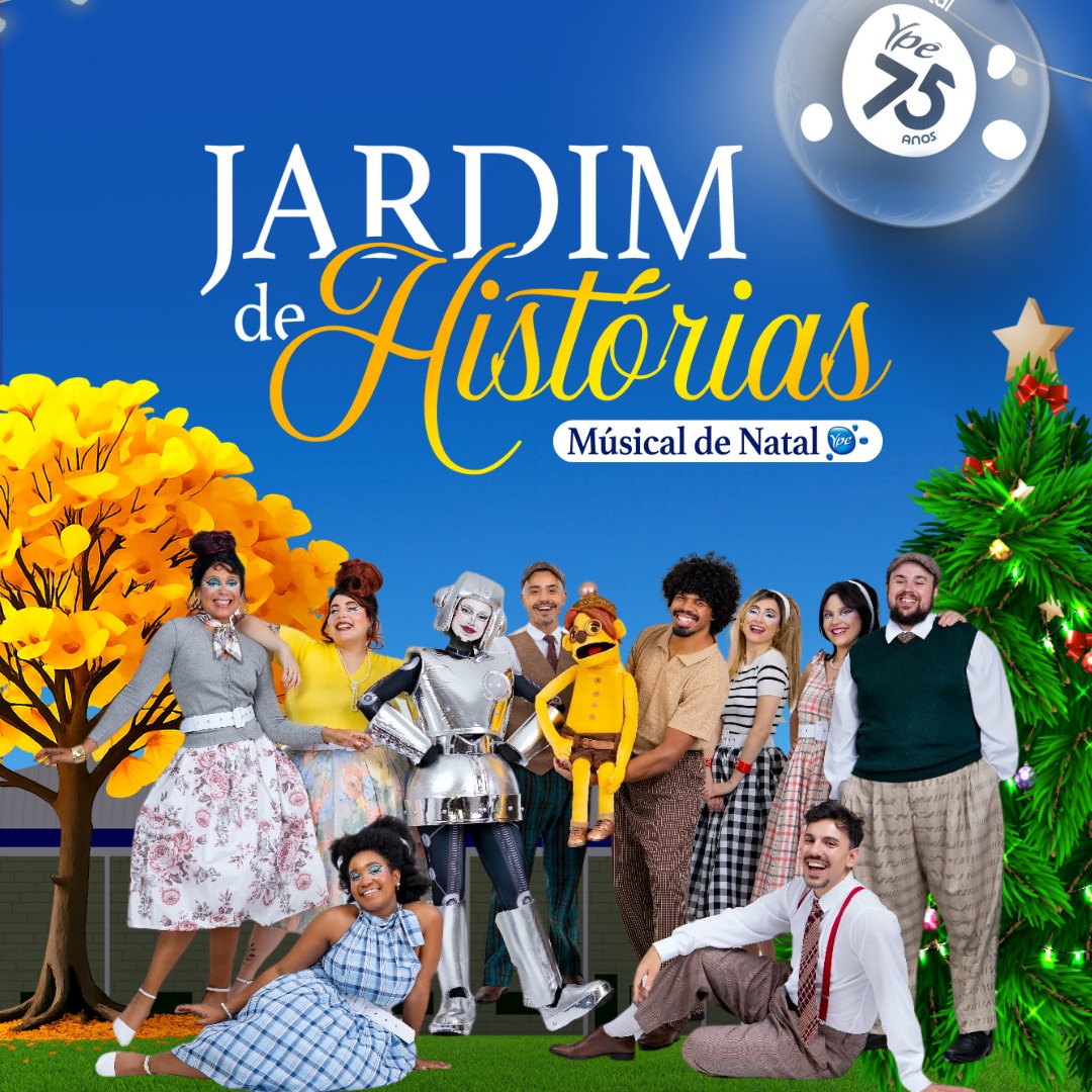Em meio à decoração natalina da Ypê, o espetáculo “Jardim de Histórias – Musical de Natal Ypê”, conta a história dos colaboradores, João e Terezinha, que ao encerrarem o expediente de trabalho na véspera de Natal, se surpreendem com a chegada de um robô que está em busca da essência da Ypê e embarcam juntos numa jornada emocionante, que liga o passado ao futuro. O musical, mostra que tudo que é feito com amor transforma, inspira e aquece o coração. O musical de Natal Ypê é uma realização da Direção Cultura, por meio da Lei de Incentivo à Cultura, com o patrocínio da Ypê.
Nossa decoração está aberta ao público de 28 de novembro a 24 de dezembro de 2025, às sextas, sábados e domingos, e também nos dias 22, 23 e 24 de dezembro, segunda, terça e quarta-feira, das 19h às 22h.
Confira a programação completa! 🎄🎅