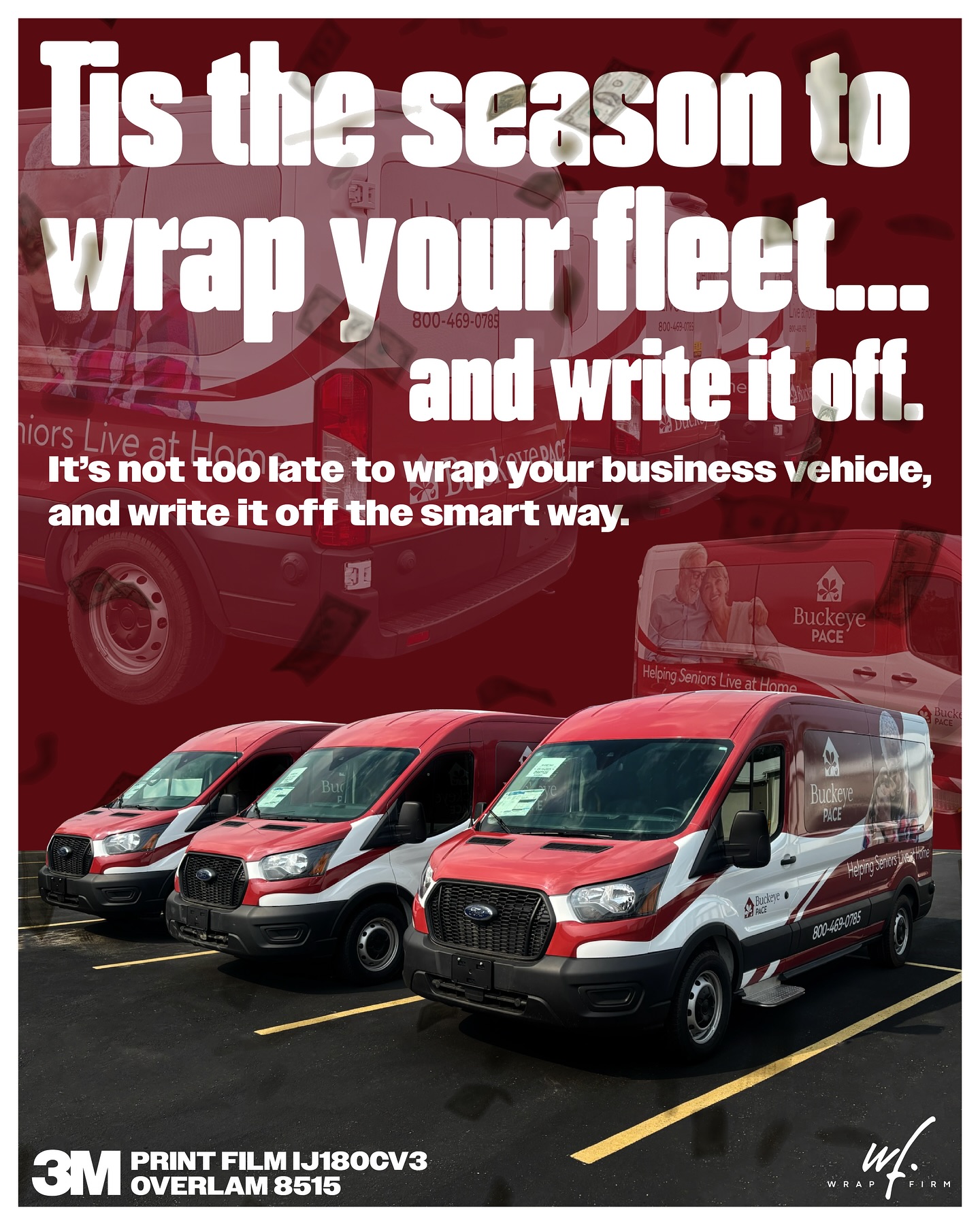 Tis’ the season! Tax season… 🫠📑
Good news though, wrapping your business vehicle can be a write off! It’s not too late to wrap your fleet, but December is booking up fast.
-
Fully wrapped fleet of transit vans for Fenton Mobility’s, Buckeye Pace Senior Care Vans using 3M’s print vinyl and overlam.
-
Call (716) 714-9727 now!
or visit wrap-firm.com
-
#wrapfirm #wrapfirmwny #buffalony #3m #wrapcar #vinylwrapping #carsofinstagram
