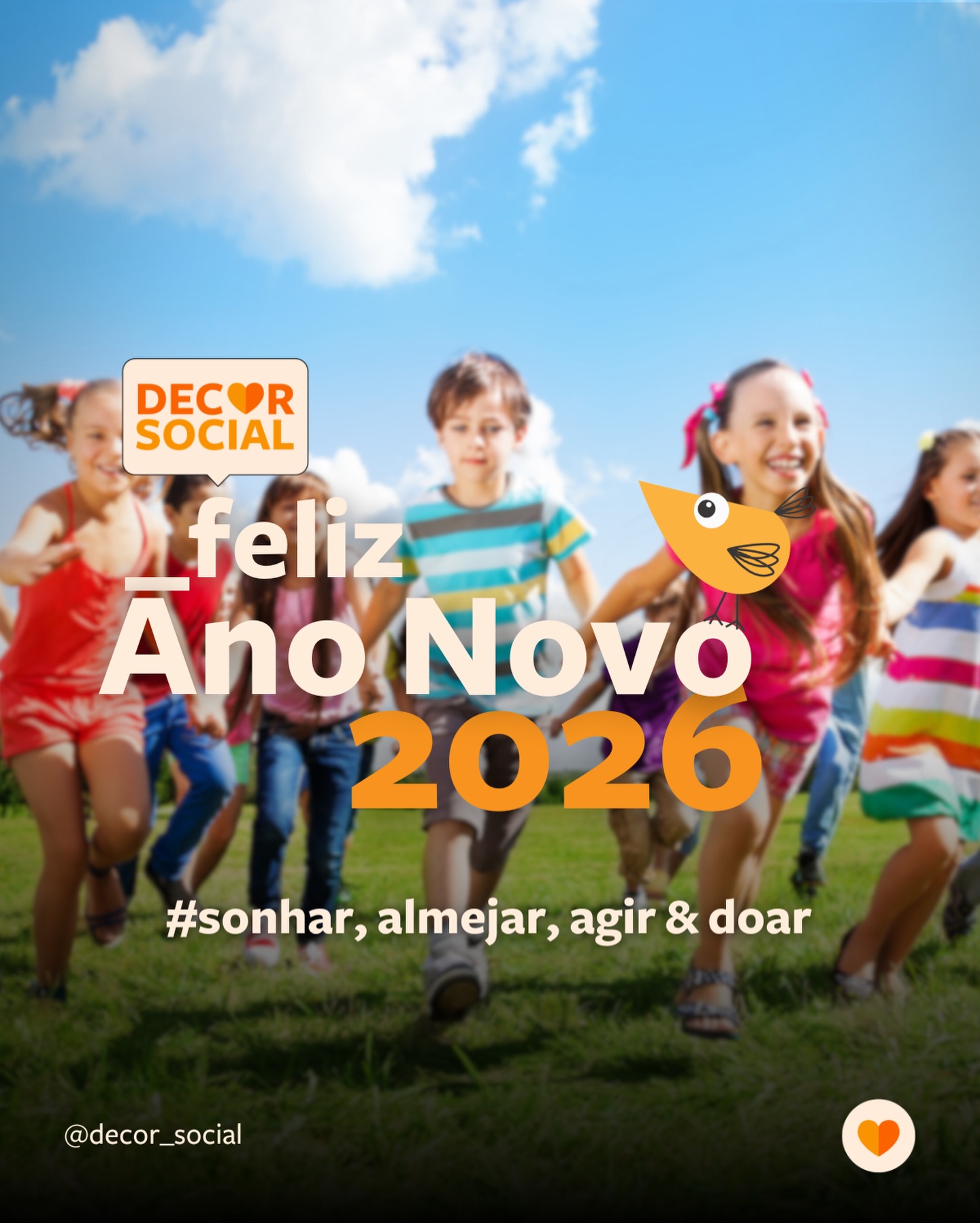 FELIZ 2026 ♾️🧡✨
Que seja um ano repleto de esperança e novas conquistas! Vamos continuar vibrando juntos, rompendo barreiras e transformando vidas por meio do Design Social, criando ambientes carregados de amor, beleza e muita esperança. Vem com a gente espalhar alegria para milhares de crianças e adolescentes que esperam pela “Casa dos Sonhos”, DOE! 😍🙏🏼
#DecorSocial #DesignQueTransforma #Vem2026 #Esperança