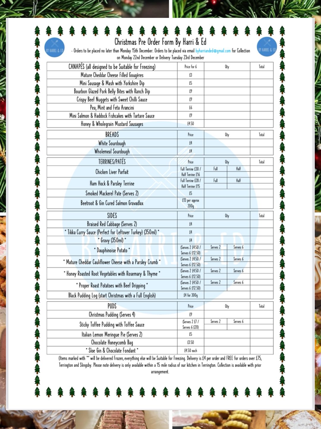 Calling LAST orders for our Christmas Menu! If you have not yet placed your order for Xmas goodies, you have until 11pm THIS evening to get in touch.
Send us a message or email us at byharrianded@gmail.com.
We had a fabulous time @sheriffhuttonvillagemarket today, what a great turnout! Thank you to all those that braved the cold weather and joined the queue. We will be back next year all going well! Super grateful to you all as always!
#food #deliveroo #chef #foodie #york #ryedale #foodlover #christmasfood #canapes #family